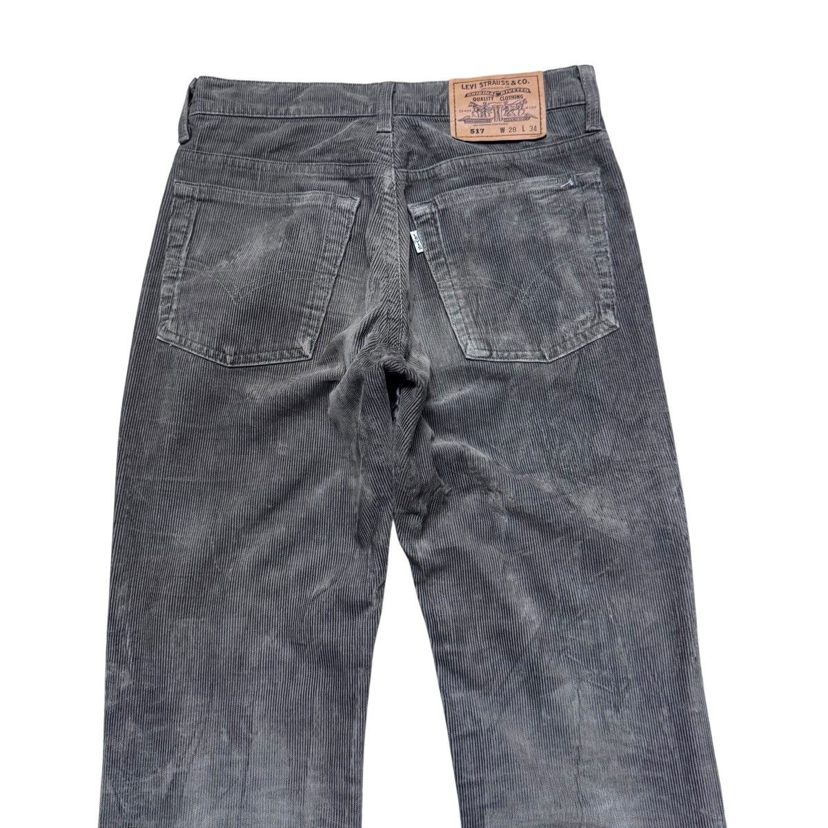 Levi's Vintage 90s Levis 517 Grey Corduroy Flare Jeans Hedi Slimane Size US 28 / EU 44 - 9 Thumbnail