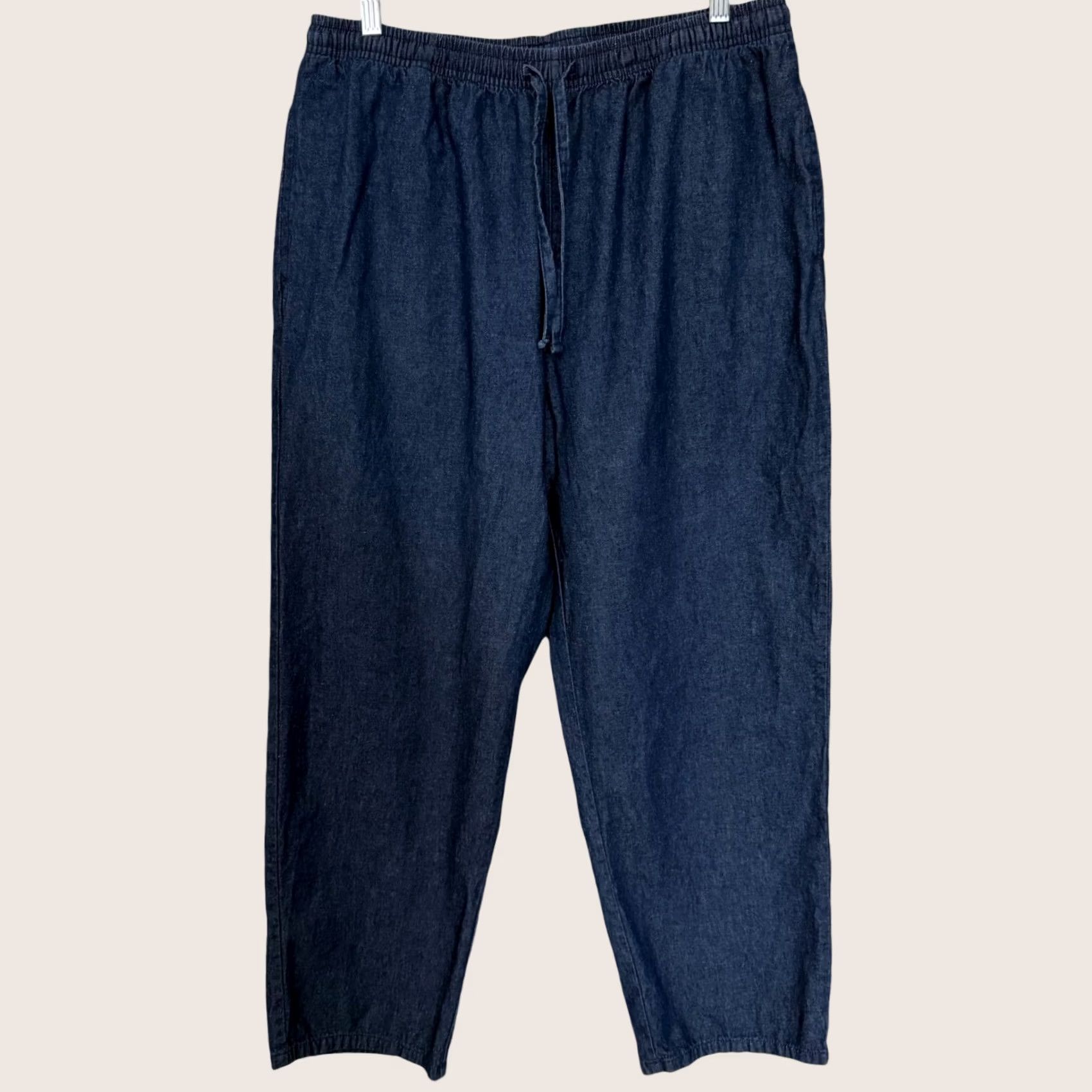 Denime Vermont Country Store Denim High-Waisted Pull-On Pant Blue Women's Petite Medium Size 32" / US 10 / IT 46 - 1 Thumbnail