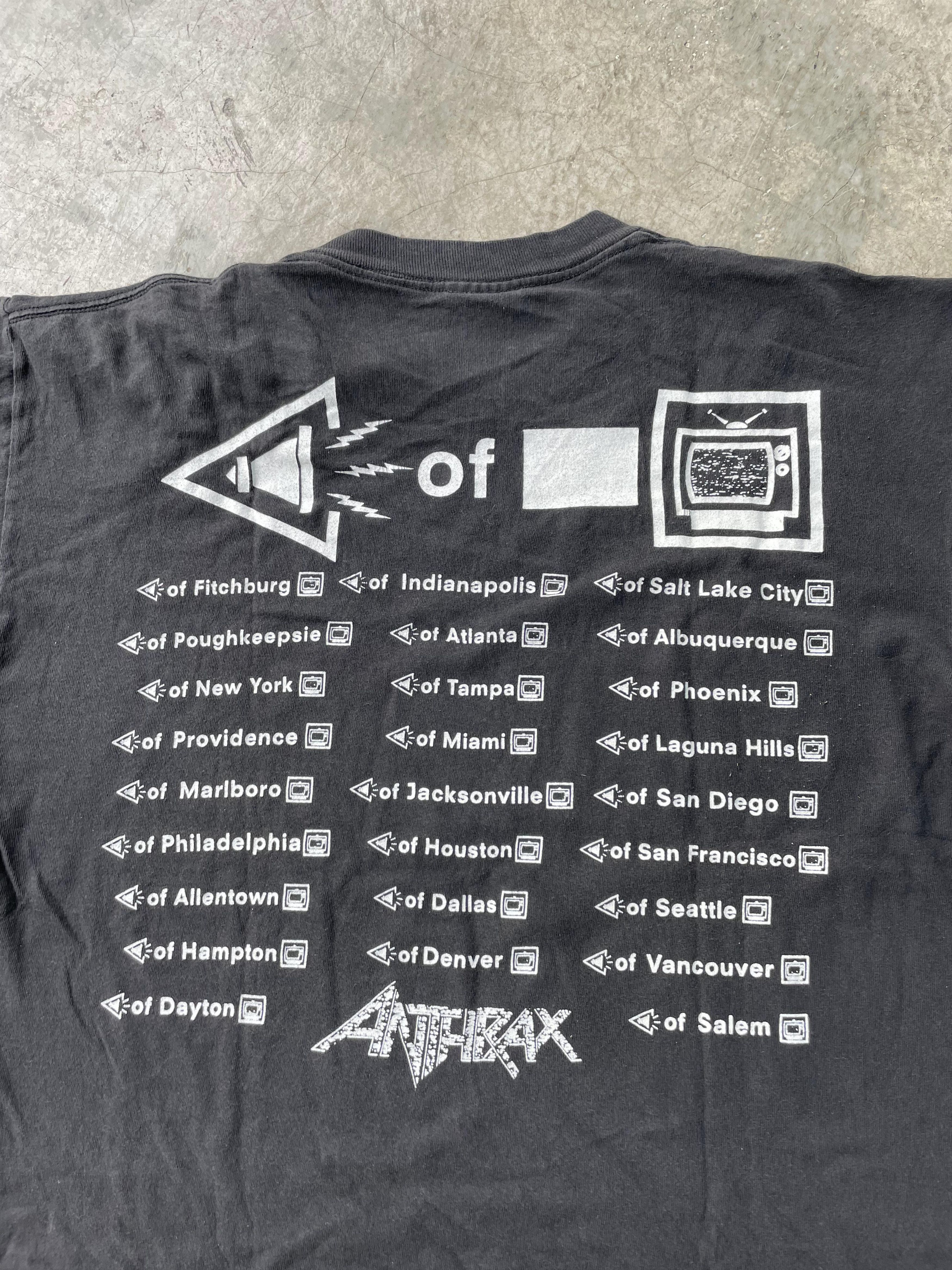 Band Tees VTG 1993 Anthrax Sound of White Noise Tour Tshirt Size US L / EU 52-54 / 3 - 8 Thumbnail