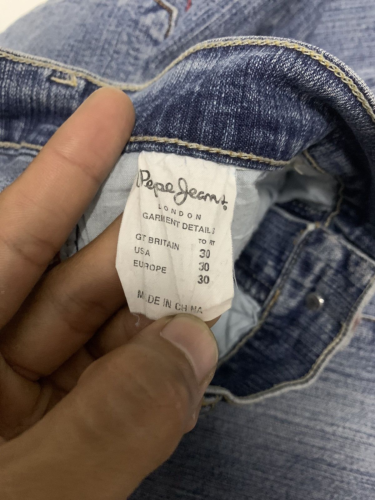 Japanese Brand × Le Grande Bleu (L.G.B.) × Pepe Jeans Pepe Jeans Patchwork Slim Stretchable Jeans Size 30" / US 8 / IT 44 - 9 Thumbnail