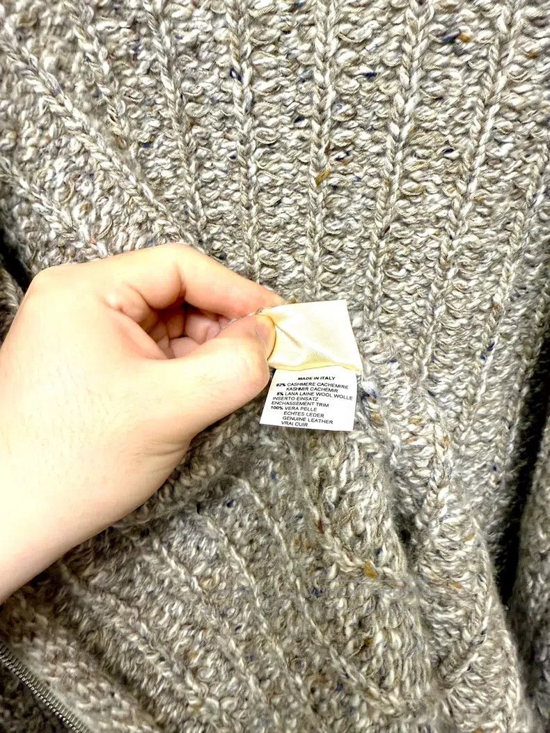 Hermes Hermes Patchwork High-Neck Cashmere Knit Jacket Size US S / EU 44-46 / 1 - 7 Thumbnail