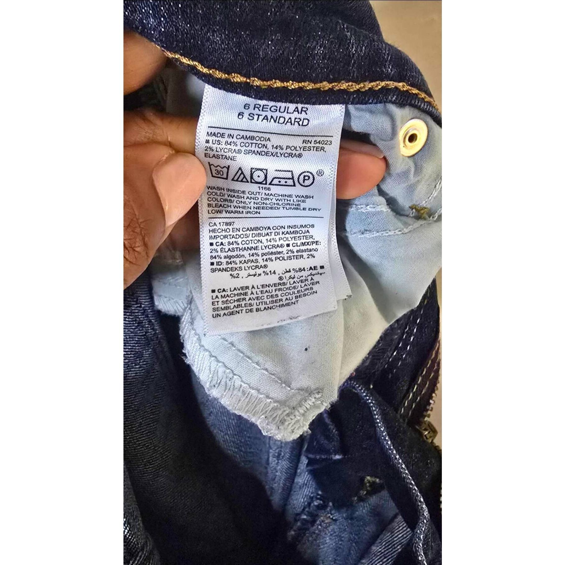 Old Navy Old Navy Curvy Skinny Jeans Womens 6R Mid Rise Dark Wash Str Size 28" / US 6 / IT 42 - 7 Thumbnail