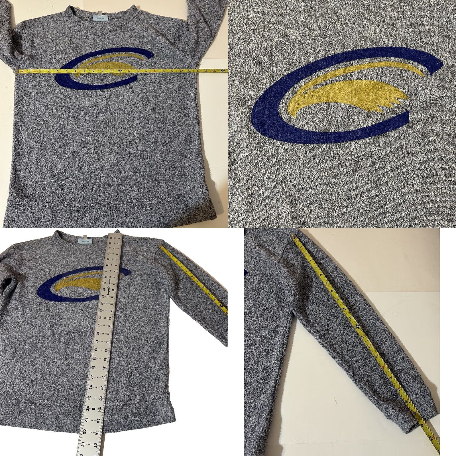 Vintage Clarion University Sweatshirt Women XS Blue Gray Mix Boxercraft Crew Neck Logo Size XS / US 0-2 / IT 36-38 - 9 Thumbnail