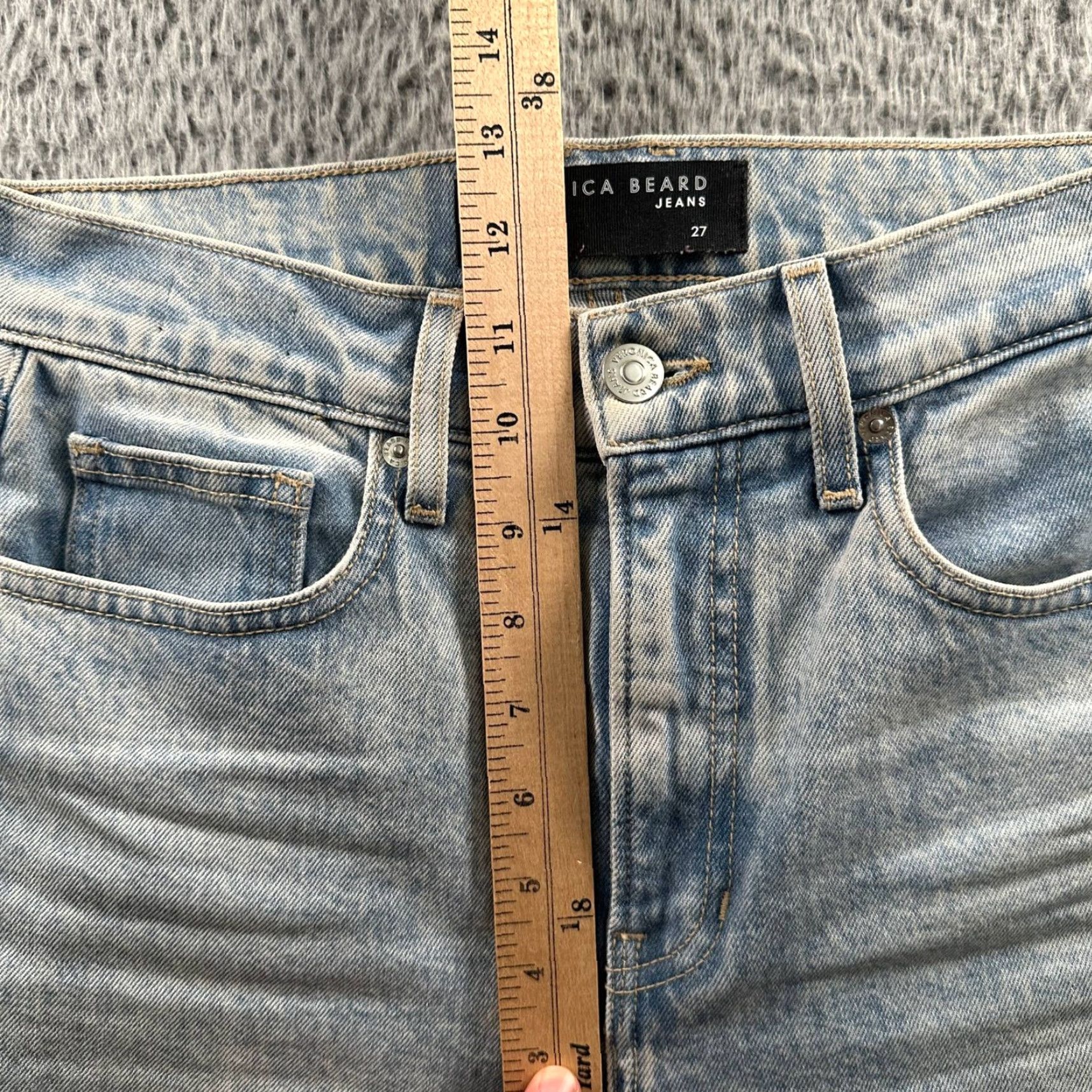 Veronica Beard VERONICA BEARD Alenah Jeans Womens 27 Slim Straight High Rise Light Blue Denim Size 27" / US 4 / IT 40 - 6 Thumbnail