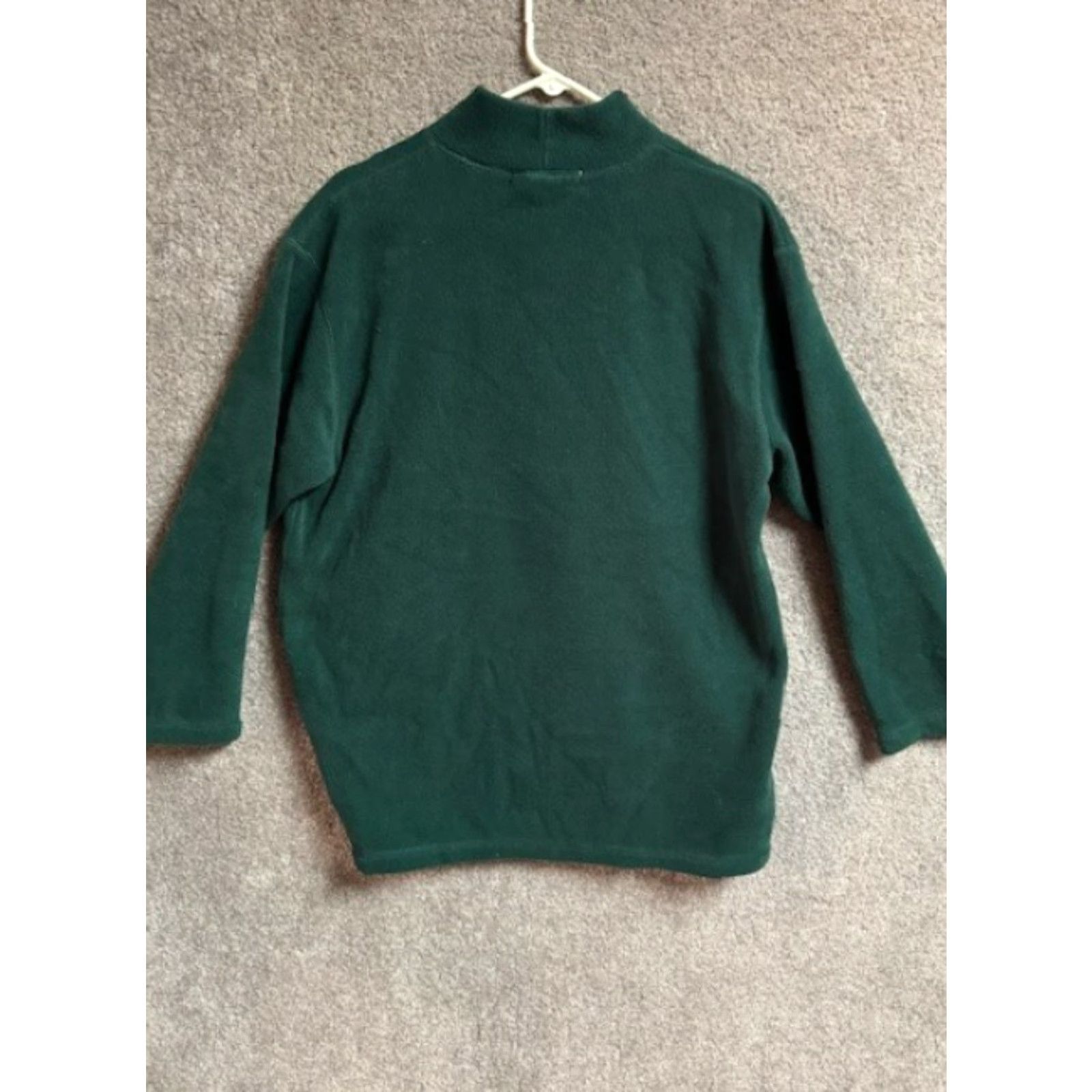 Vintage VINTAGE Marsh Landing Fleece Sweatshirt Womens Medium Embroidered Trees 70s Green Christmas Holiday Nature Outdoor Winter Pullover Sweater Size M / US 6-8 / IT 42-44 - 4 Thumbnail