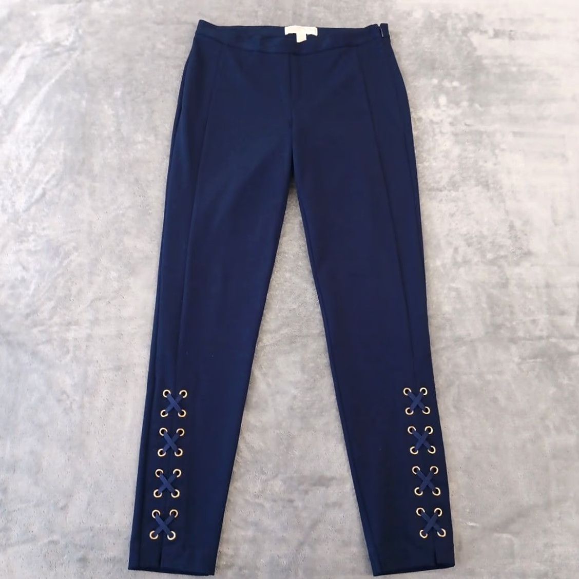 Michael Kors Michael Kors Legging Ankle Pants Womens Size 4 Blue Skinny Side Zip Stretch Size 27" / US 4 / IT 40 - 2 Thumbnail
