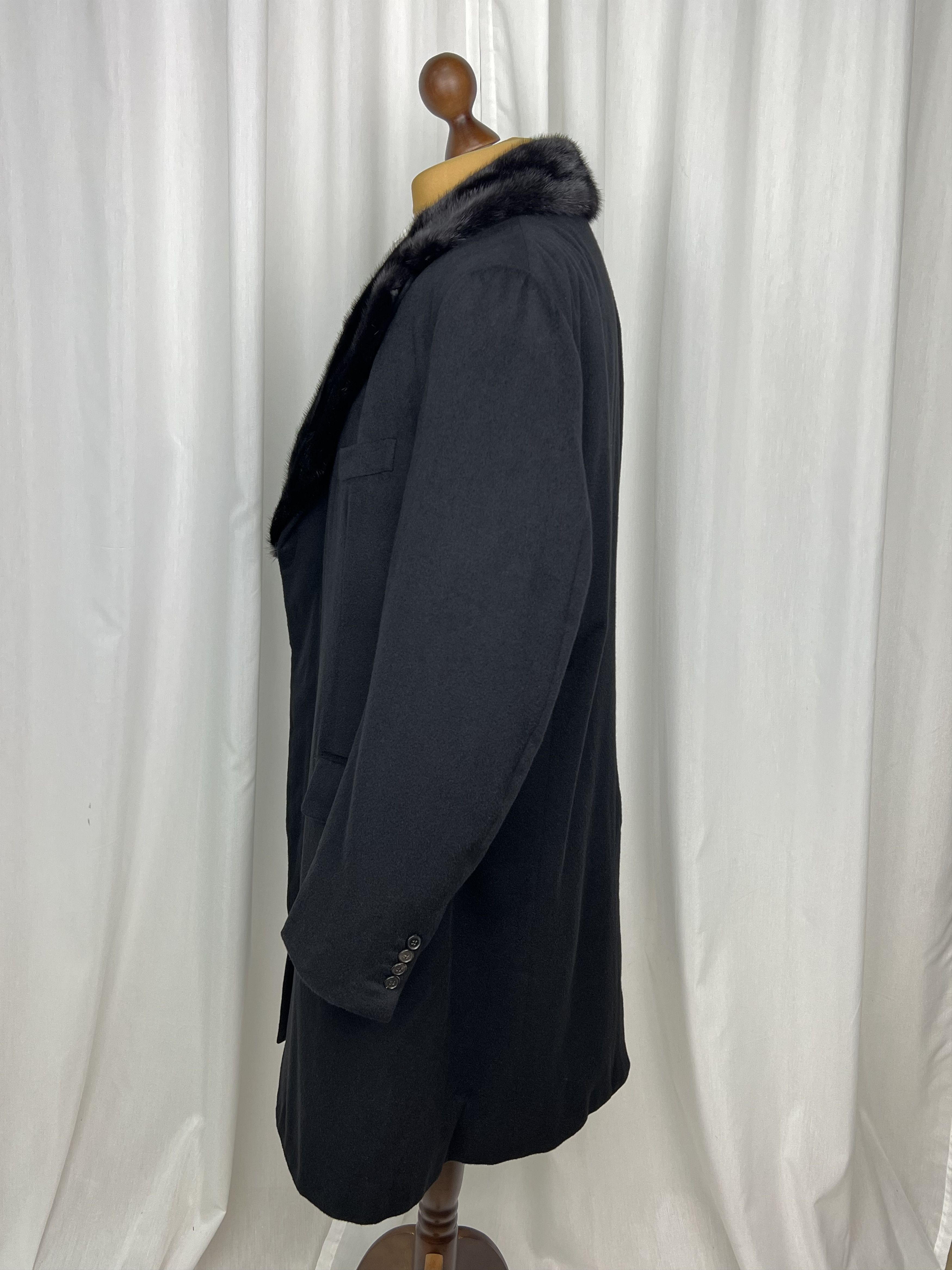 Stefano Ricci Pure 100% Cashmere with Fur Lapel Overcoat Size US XXL / EU 58 / 5 - 2 Thumbnail