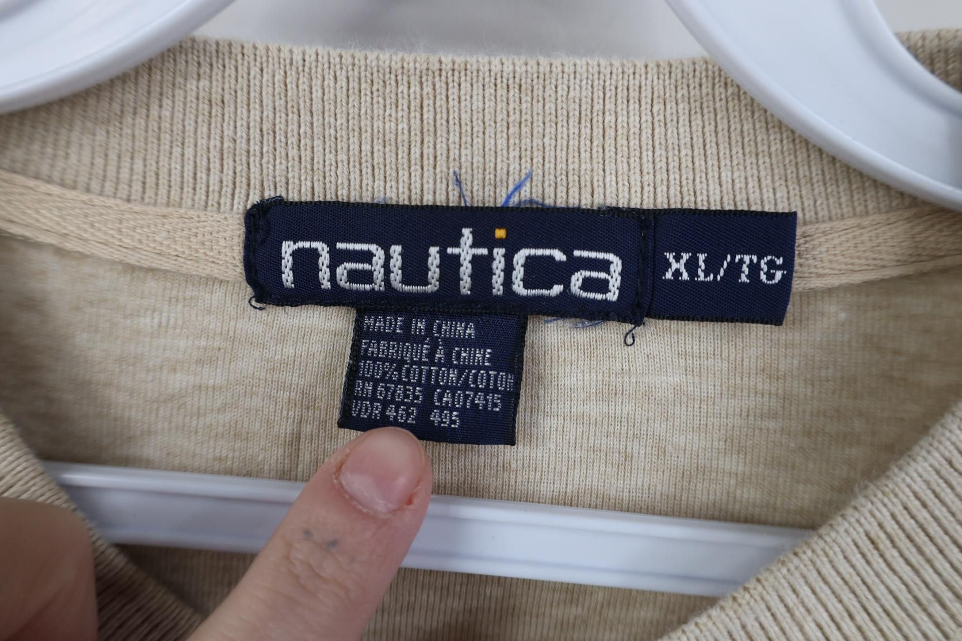 Nautica Vintage 90s Nautica Ribbed Knit Long Sleeve Henley T-Shirt Size US XL / EU 56 / 4 - 6 Thumbnail