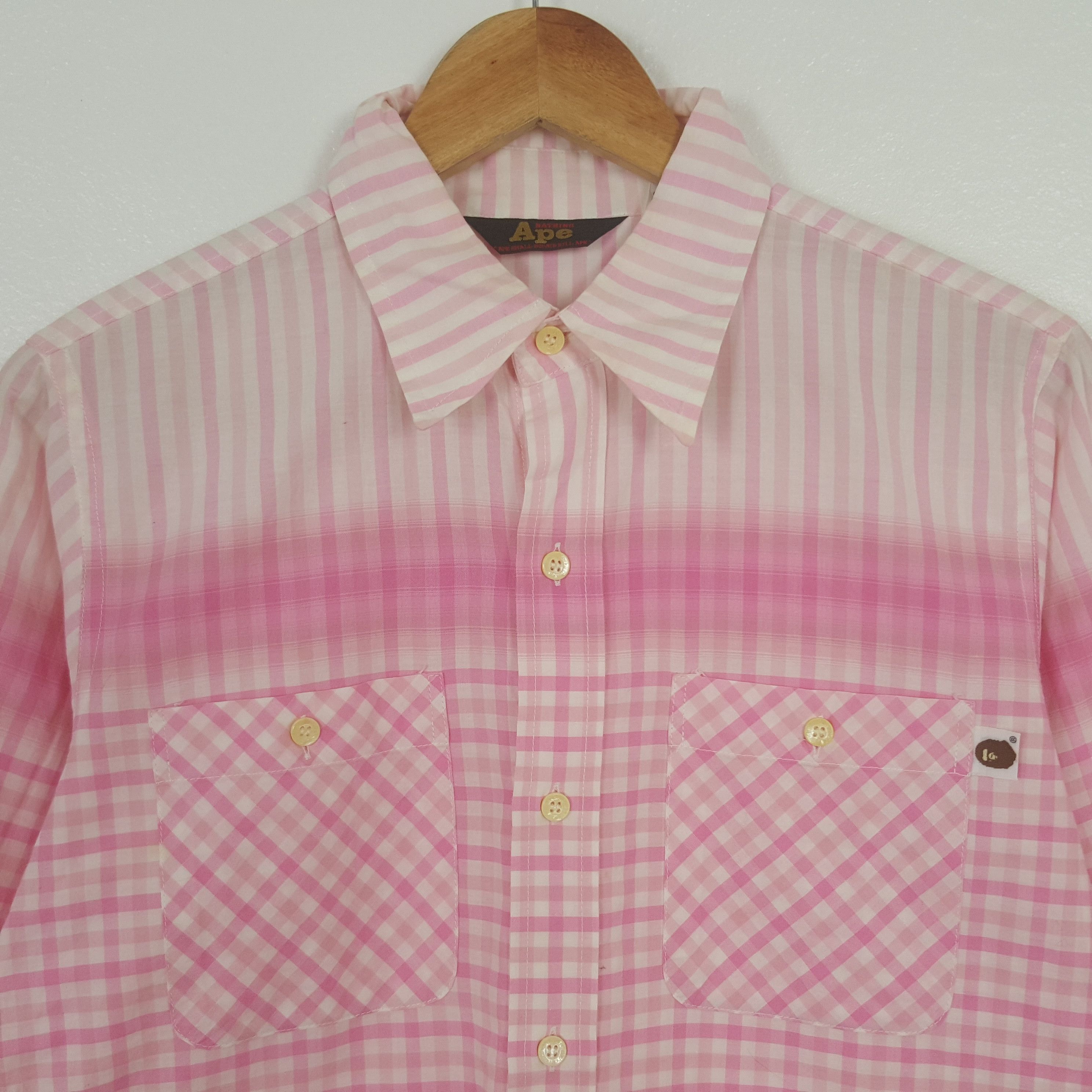 Bape Vintage A Bathing Ape Flannel Shirt Button Up C312N70 Size US M / EU 48-50 / 2 - 2 Thumbnail