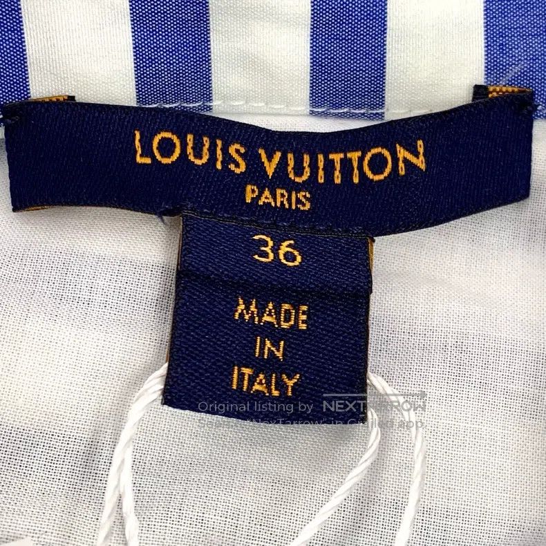 Louis Vuitton Louis Vuitton Blue buttoned striped cotton crewneck sleeve Size XS / US 0-2 / IT 36-38 - 6 Thumbnail