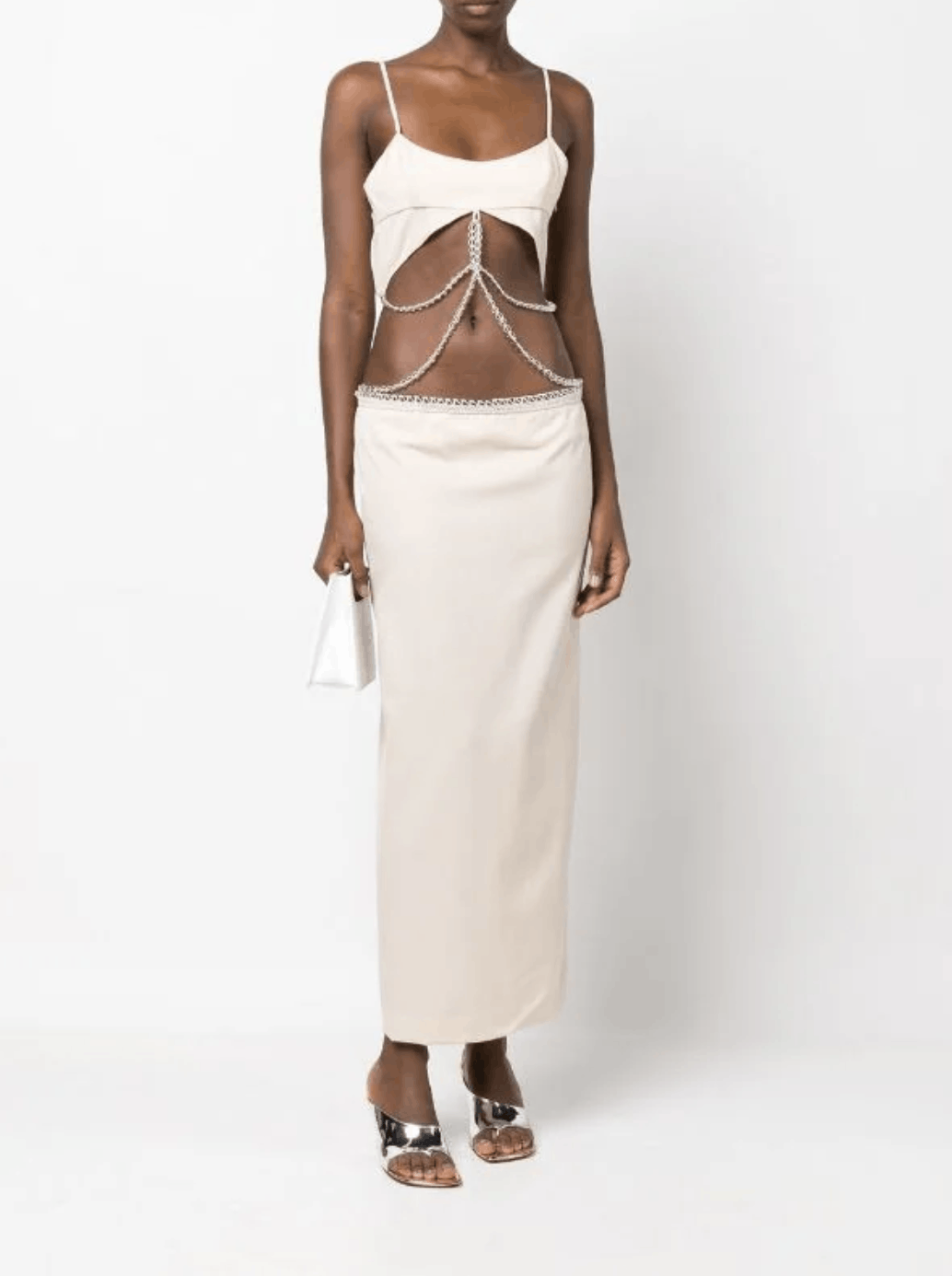 Christopher Esber Crochet Glass Pearl Tie Dress Size M / US 6-8 / IT 42-44 - 3 Thumbnail
