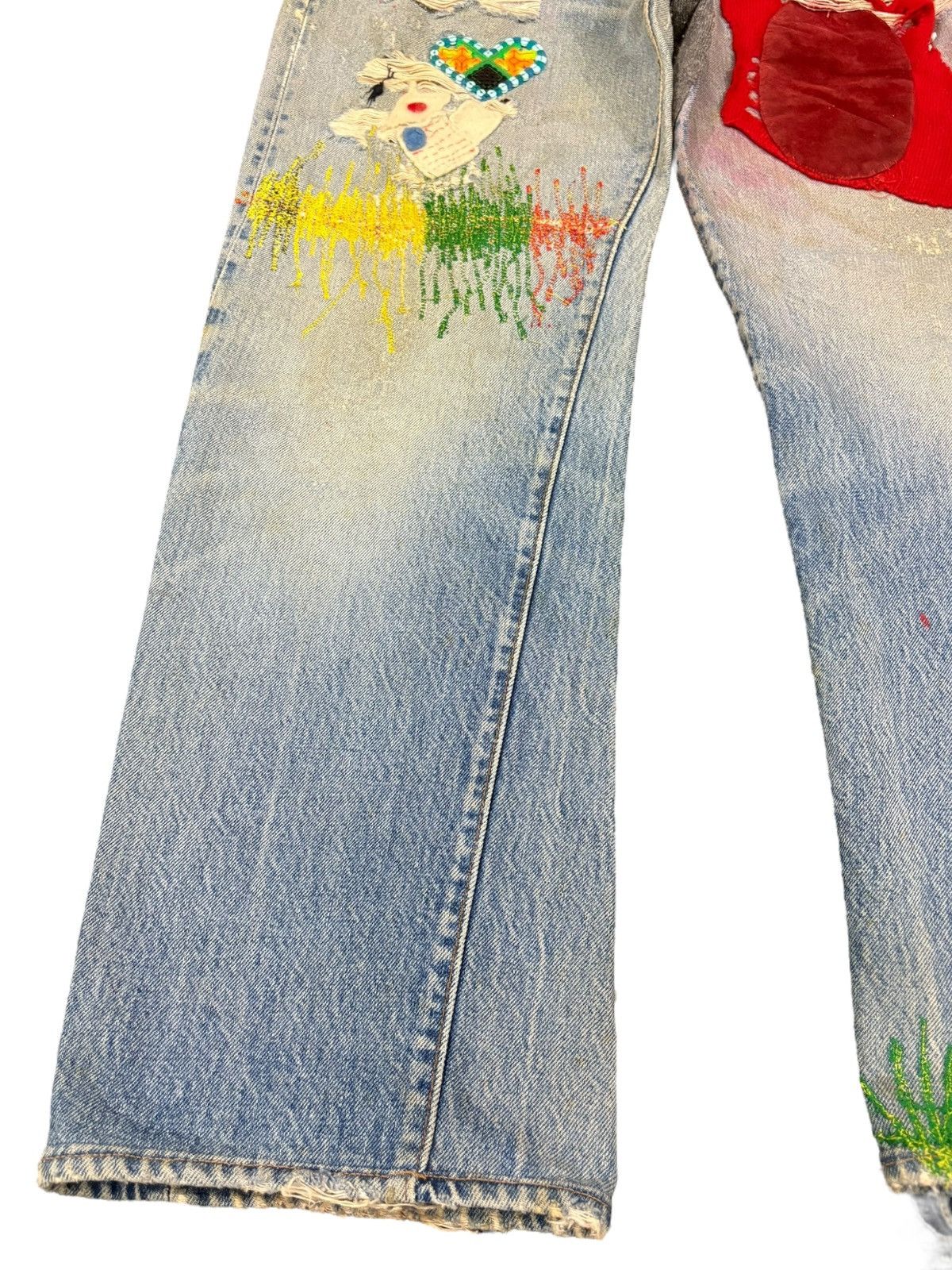 Levi's Vintage 70s Levis 501 Selvedge Hippie Baggy Jeans Button 524 Size US 33 - 6 Thumbnail