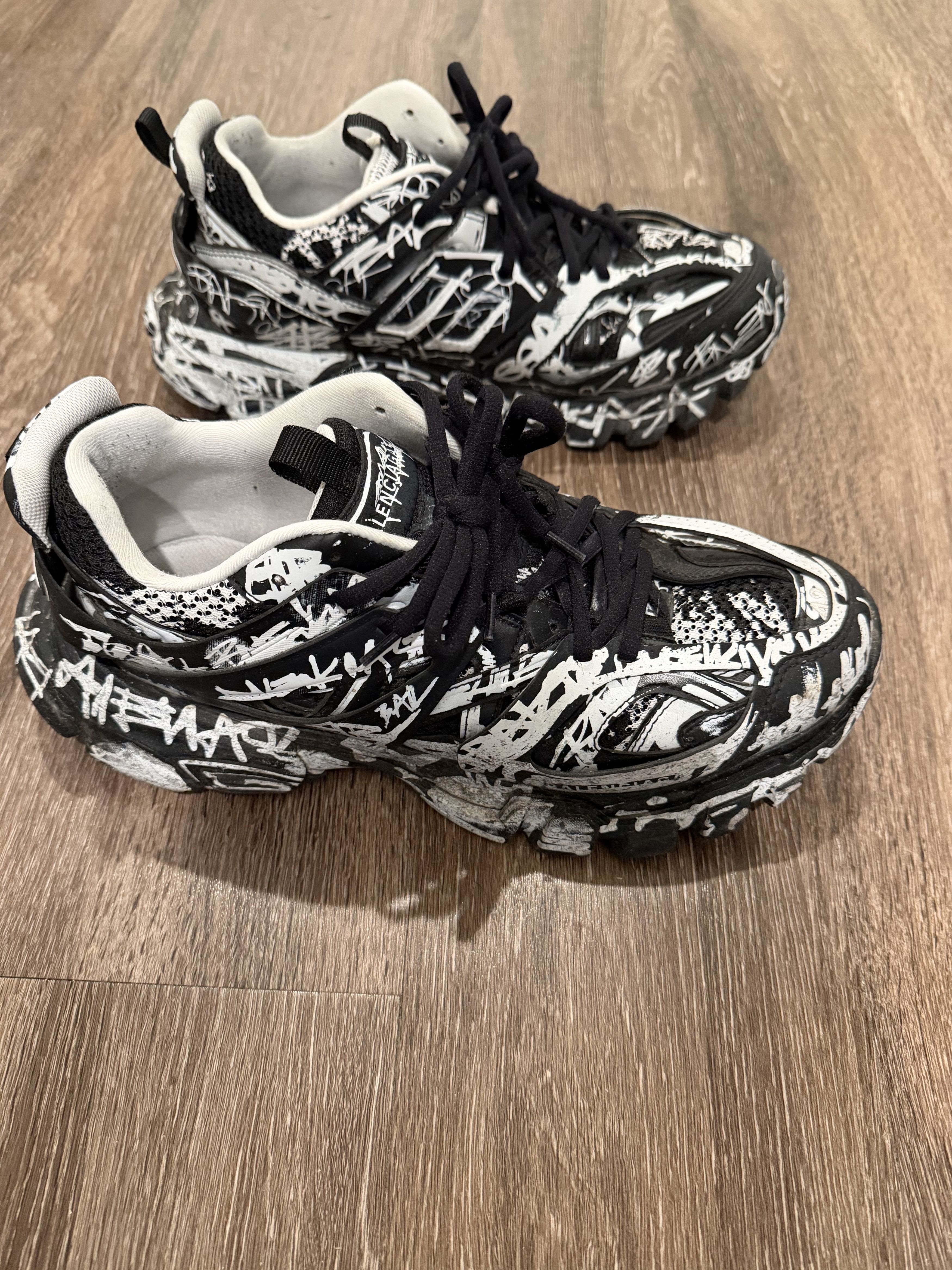 Balenciaga Balenciaga Track Sneakers "Graffiti" Black Size US 9 / EU 42 - 4 Thumbnail