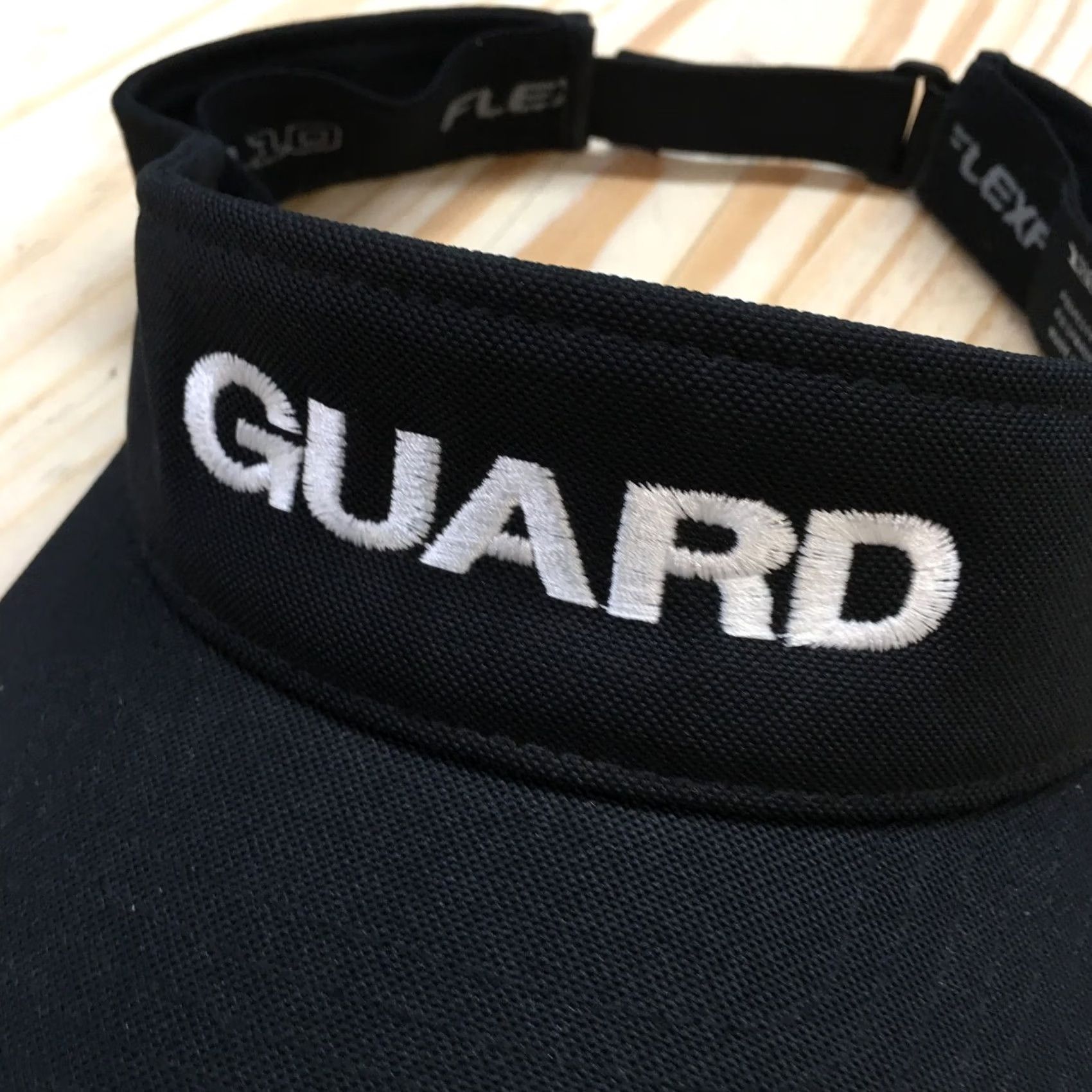 Vintage Guard Yupoong Visor Hat Men Black OS Adjustable Curved Brim Embroidered Logo Size ONE SIZE - 4 Thumbnail