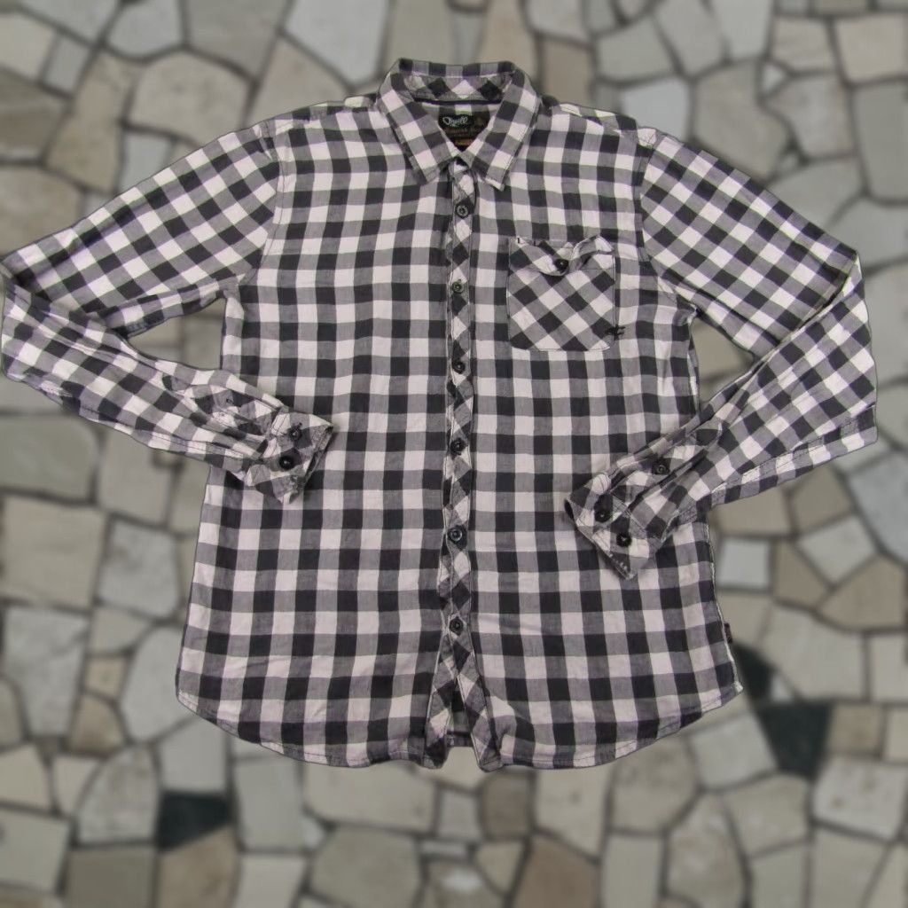 O'Neill VINTAGE O'Neill Flannel Shirt Mens Medium Gray White Plaid Button-Up Maverick Series Casual Outdoor Size US M / EU 48-50 / 2 - 1 Thumbnail