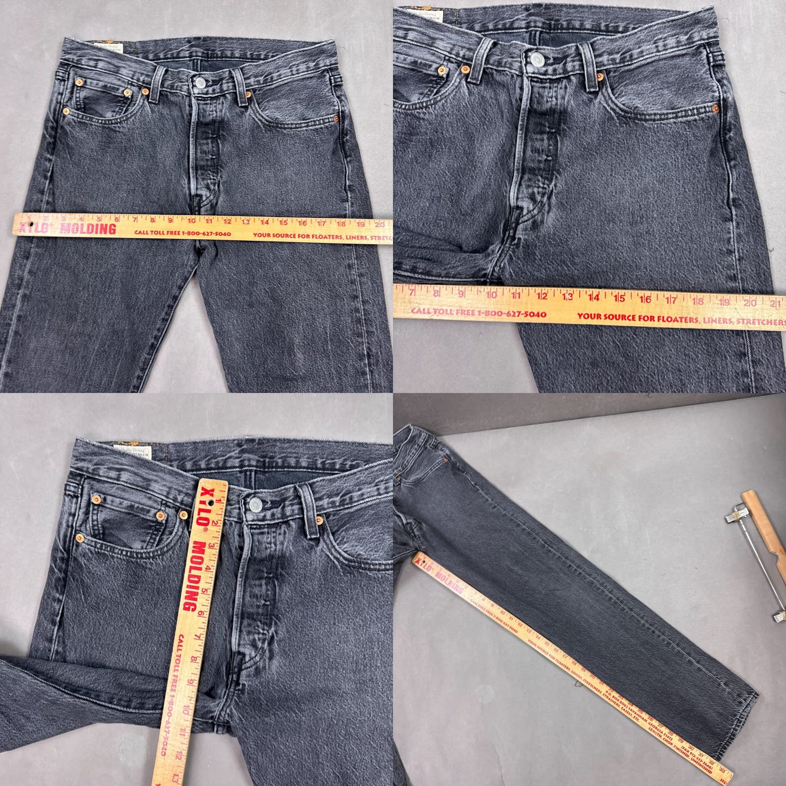 Levi's Levi's 501 Jeans Mens 32x32 Black Faded Pant Button Fly Big E Modern (Tag32x34) Size US 32 / EU 48 - 9 Thumbnail