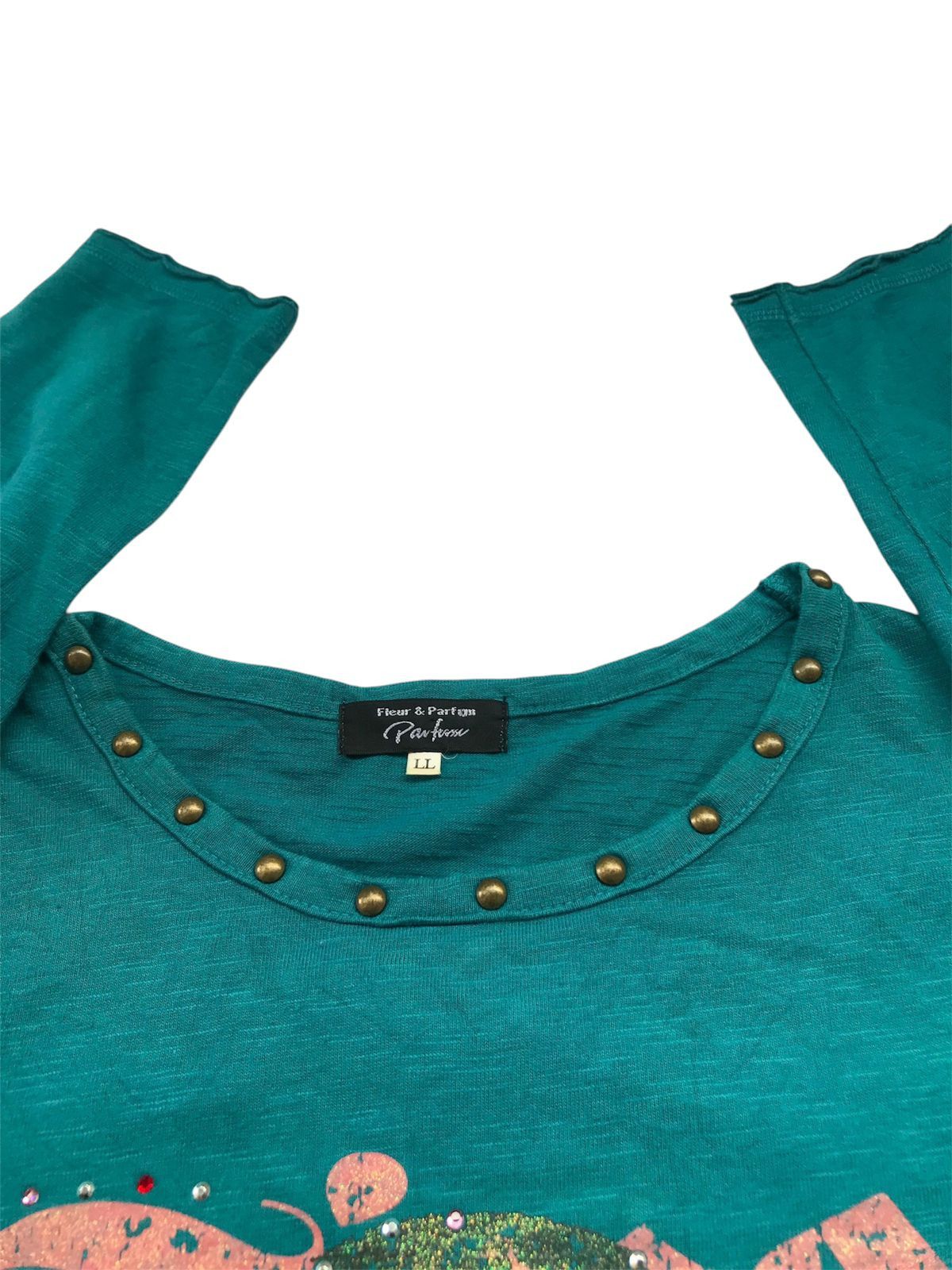 Tornado Mart Japanese Brand Skull Sequins T-Shirt By Fleur Parfum Size M / US 6-8 / IT 42-44 - 3 Thumbnail