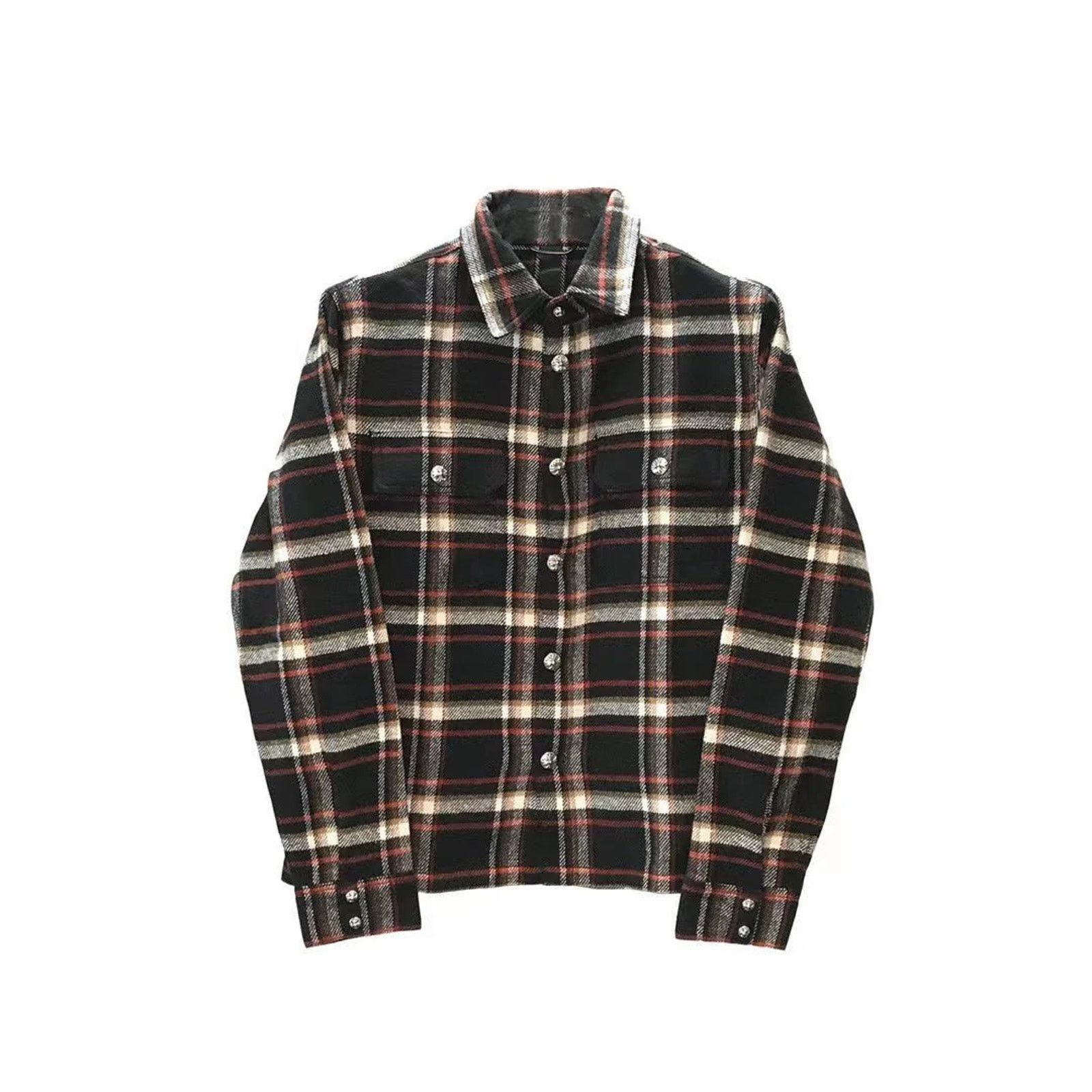 Chrome Hearts Chrome Hearts "Work Dog" Flannel Button Down Shirt Size US S / EU 44-46 / 1 - 1 Thumbnail
