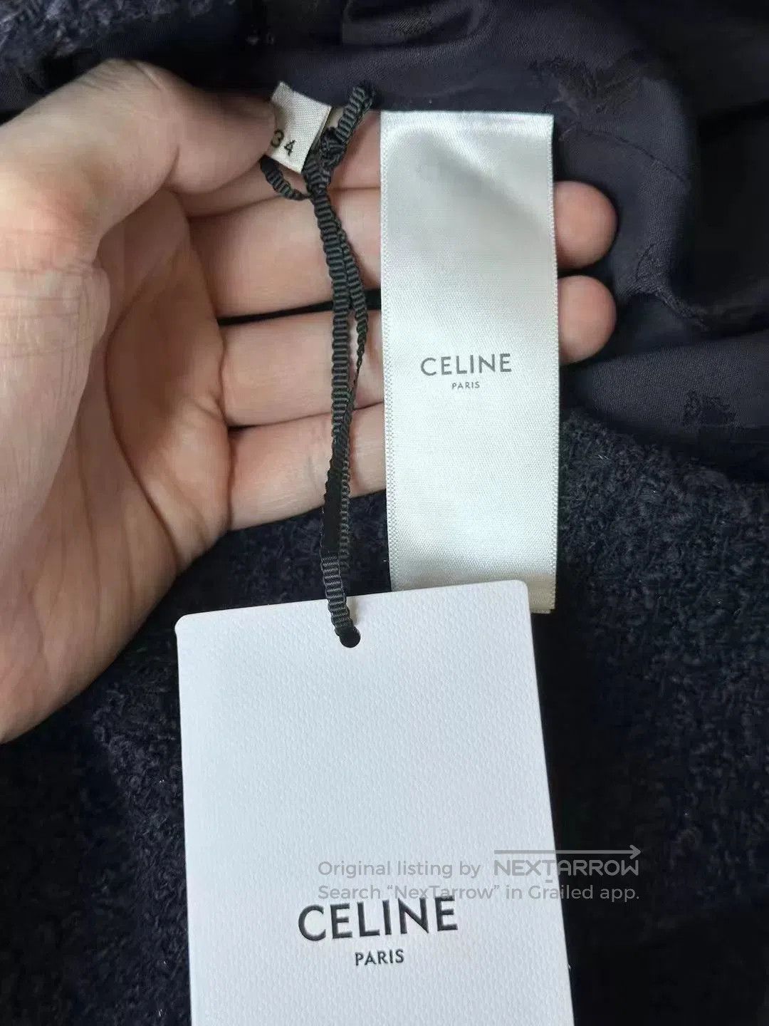 Celine celine navy double-breasted wool coat. Size XS / US 0-2 / IT 36-38 - 4 Thumbnail