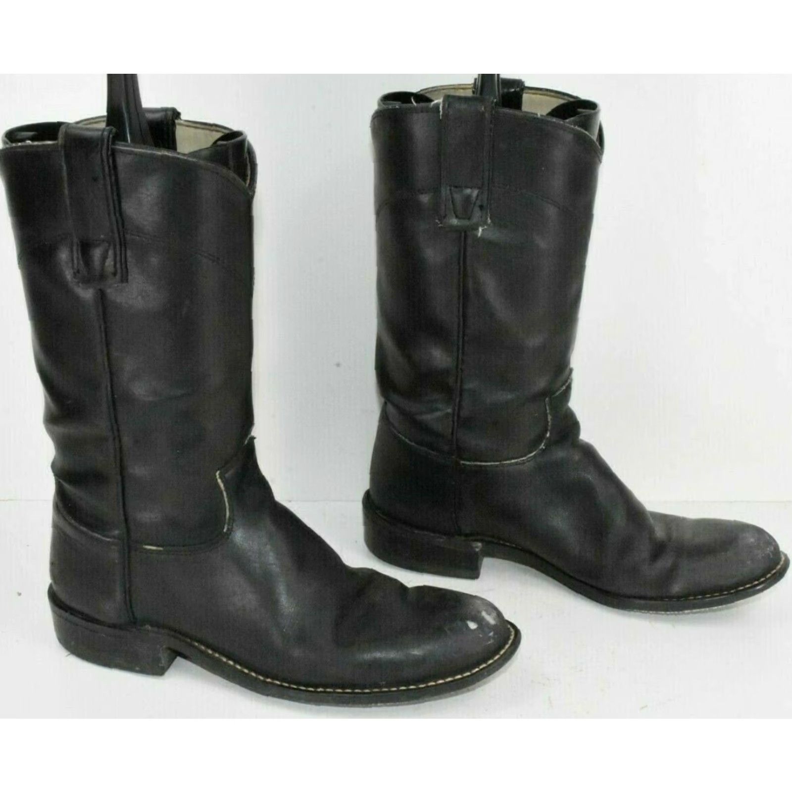 Roper Roy Cooper Womens Boots Black Leather Western Roper Cowboy Sz 5.5 M - 5.5 US - Round Toe - Western Theme - Cowgirl Footwear Size US 6 / IT 36 - 3 Thumbnail