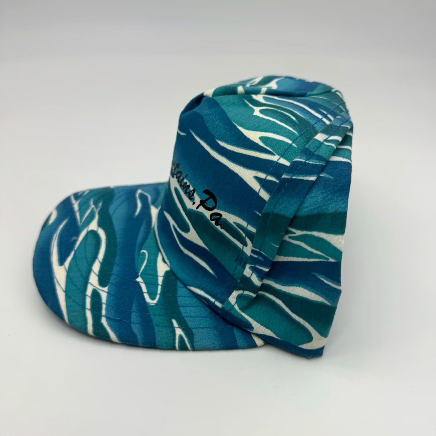 Vintage VINTAGE Pocono Mountains Hat Baseball Cap Adjustable Cotton Blue Tie-Dye 80s 90s Water Graphic Geese Animals Logo Men Size ONE SIZE - 2 Thumbnail