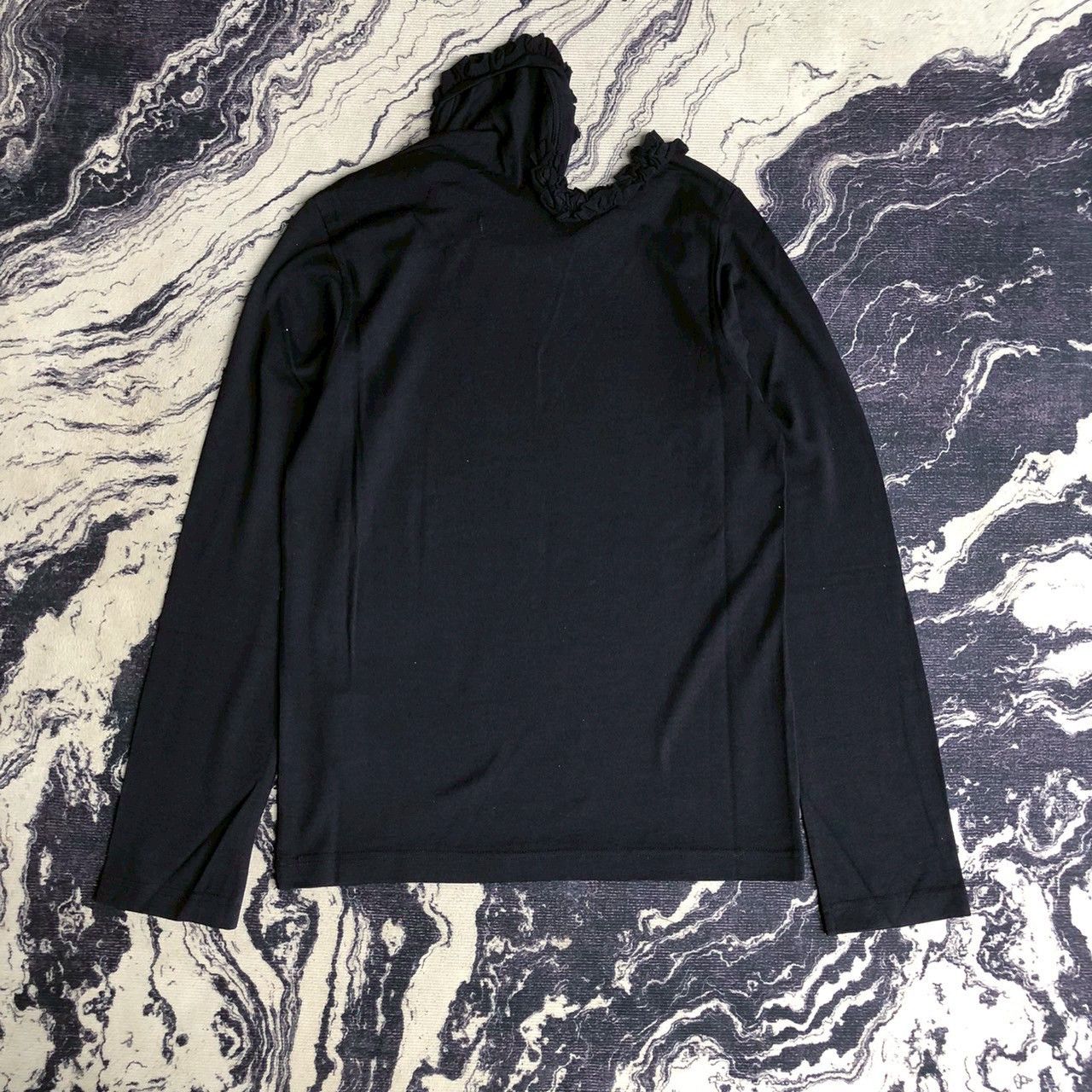 Comme des Garcons Comme des Garcons Frill Neck Wool Top Black Size S / US 4 / IT 40 - 2 Thumbnail