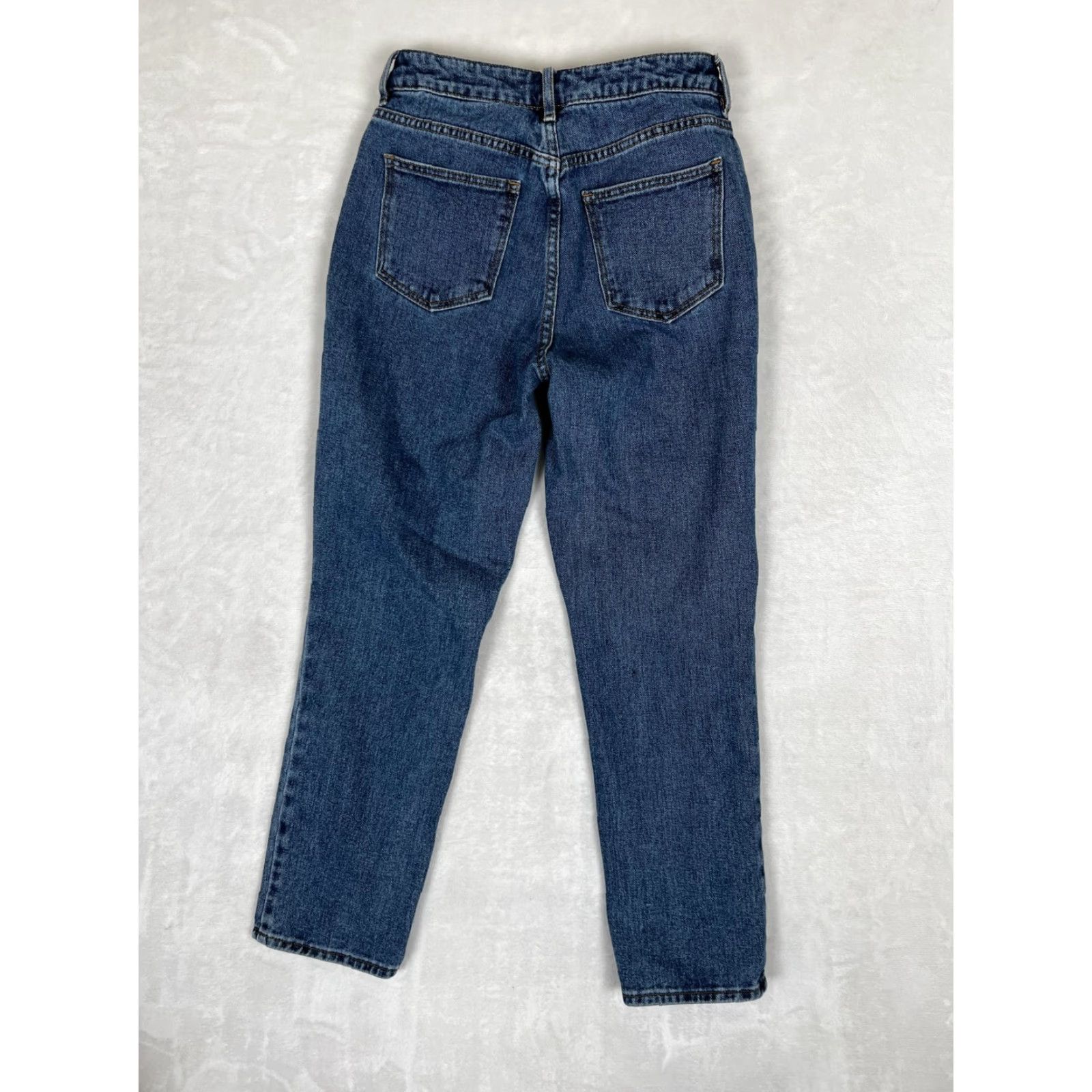 Pacsun PacSun Jeans Women's 25 Blue Mom Jean Distressed Knees High Rise Tapered Leg Size 42" / US 20 - 5 Thumbnail