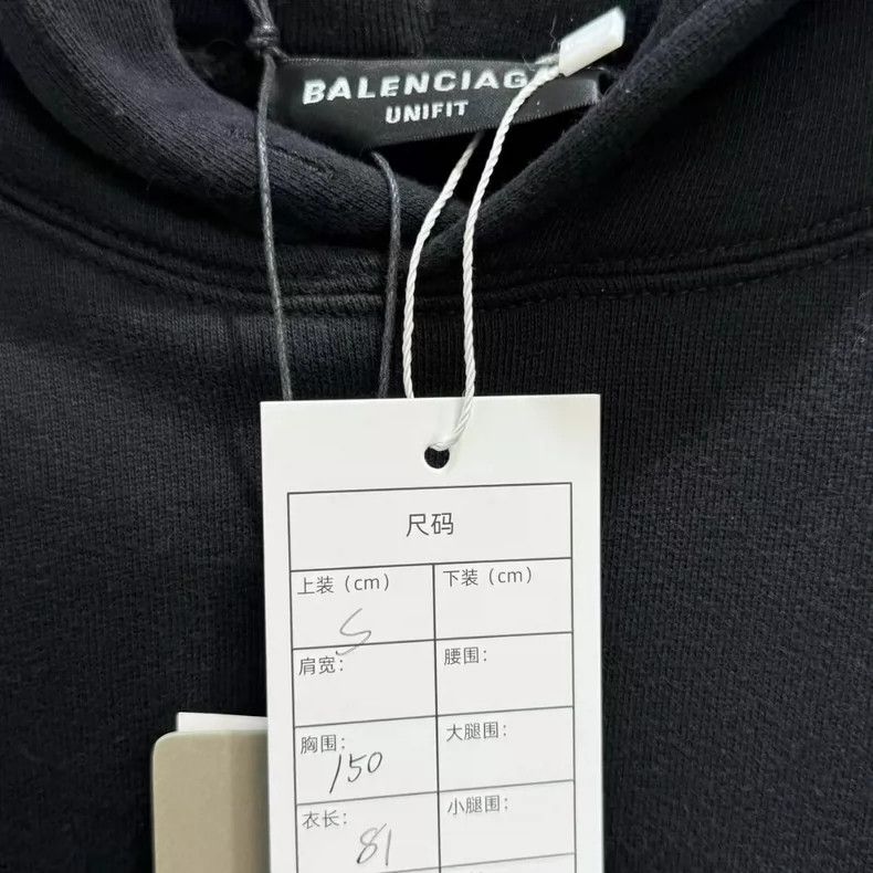 Balenciaga Balenciaga Colorblock Fringed Print Logo Hoodie Hoodie Size US S / EU 44-46 / 1 - 2 Thumbnail