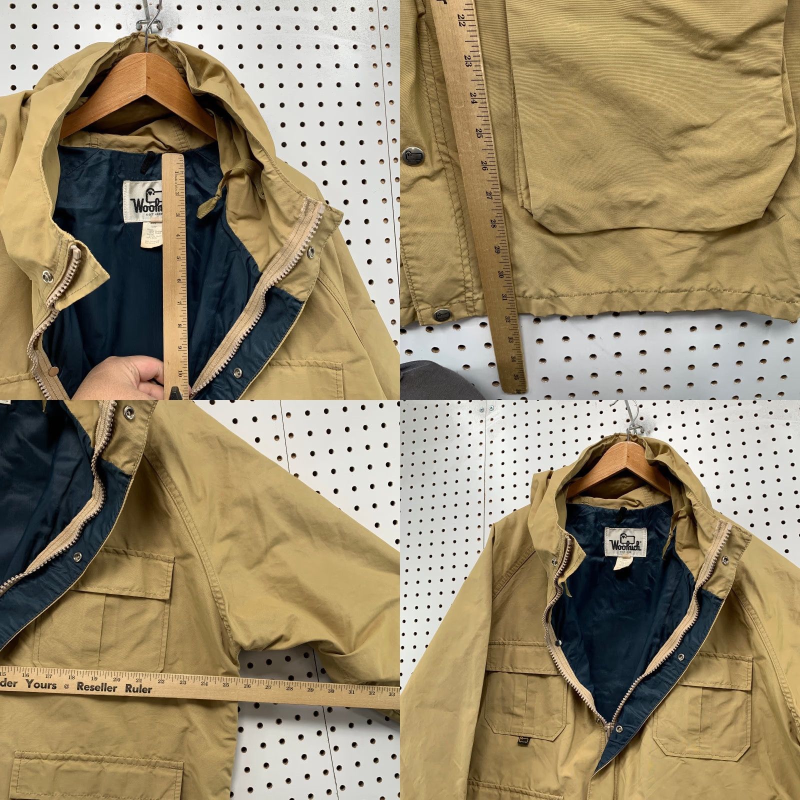 Vintage VINTAGE Woolrich Parka Coat Mens Large Tan Lightweight Hooded Nylon Blend Coat Size US L / EU 52-54 / 3 - 9 Thumbnail