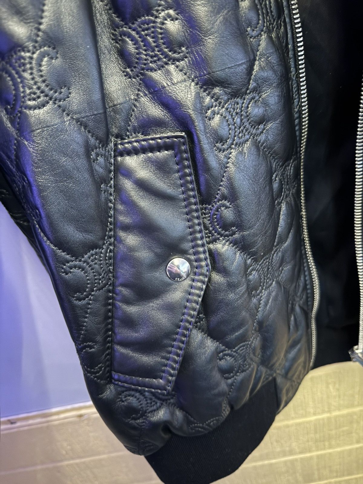 Celine CELINE TRIOMPHE BOMBER JACKET IN SOFT LAMBSKIN Size US S / EU 44-46 / 1 - 4 Thumbnail
