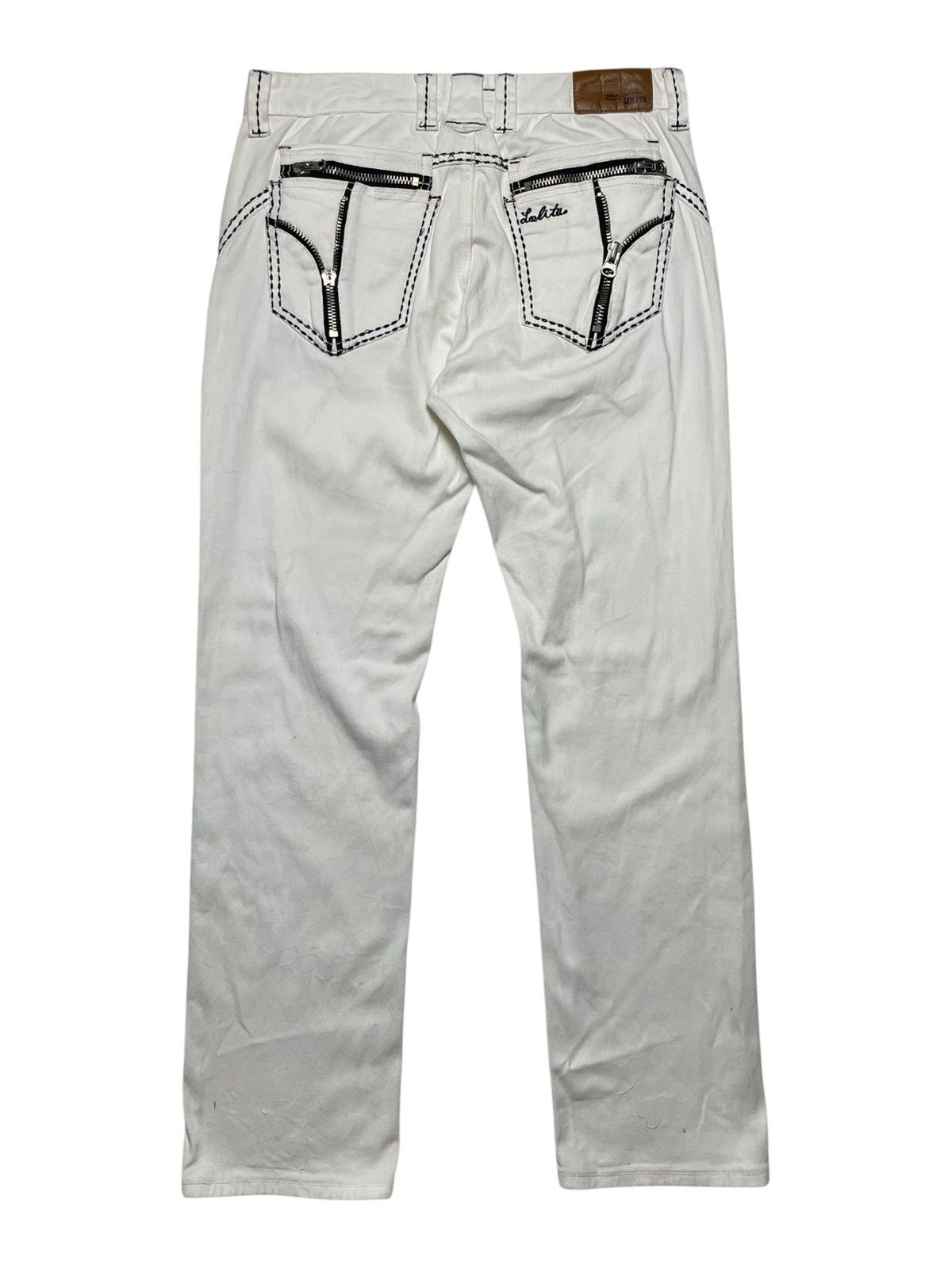 20471120 2000’s Lolita - Rear Zip Pocket Punk Style Pants Size US 32 / EU 48 - 10 Thumbnail