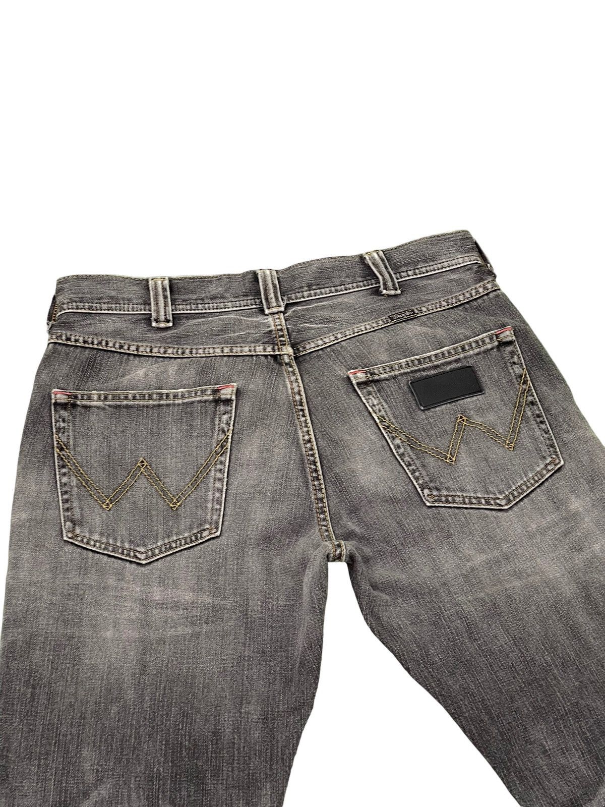 Japanese Brand Flare Jeans Wrangler Over Distress Denim Boot Cut 6🟦4 Size US 31 - 18 Thumbnail