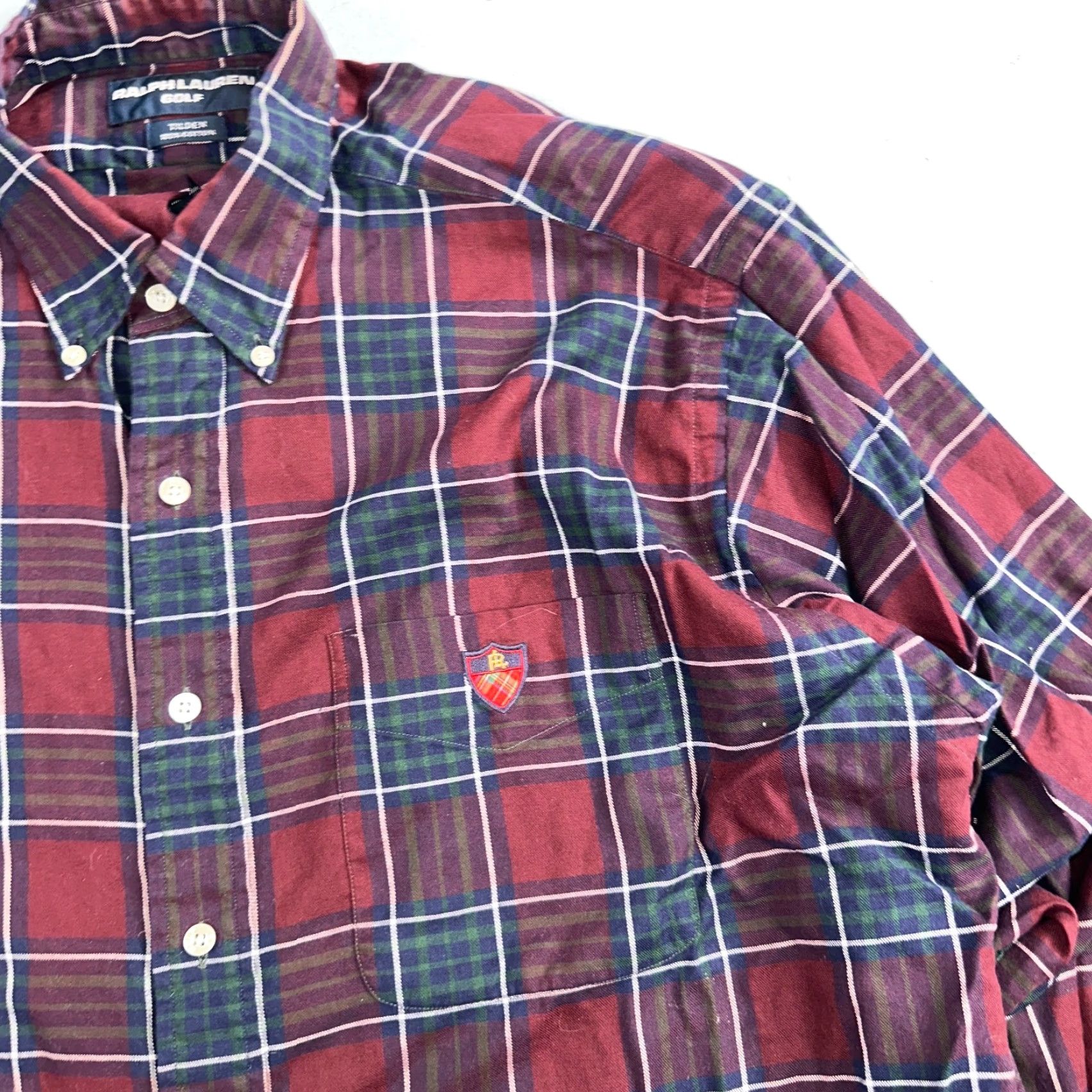 Polo Ralph Lauren Vintage Polo Ralph Lauren Shirt Mens Large Red Blue Plaid Tilden Golf Crest Size US L / EU 52-54 / 3 - 2 Thumbnail