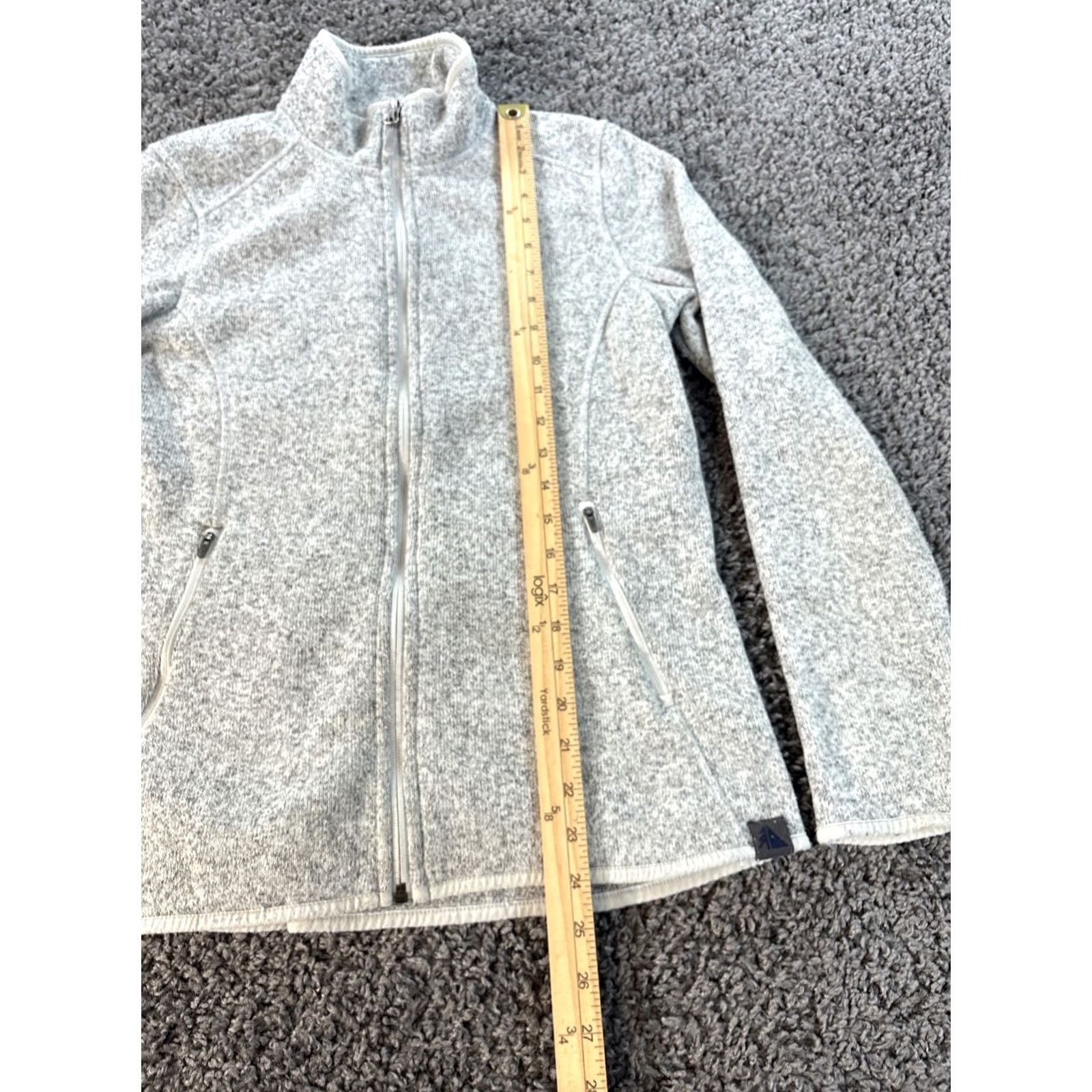 Vintage LL Bean Jacket Womens S Gray Full Zip Fleece Outdoor 279684 Jacket Shirt Coat Sweater Fleece Heathered Mid-Length Long Sleeve Regular Zip"} Size S / US 4 / IT 40 - 2 Thumbnail