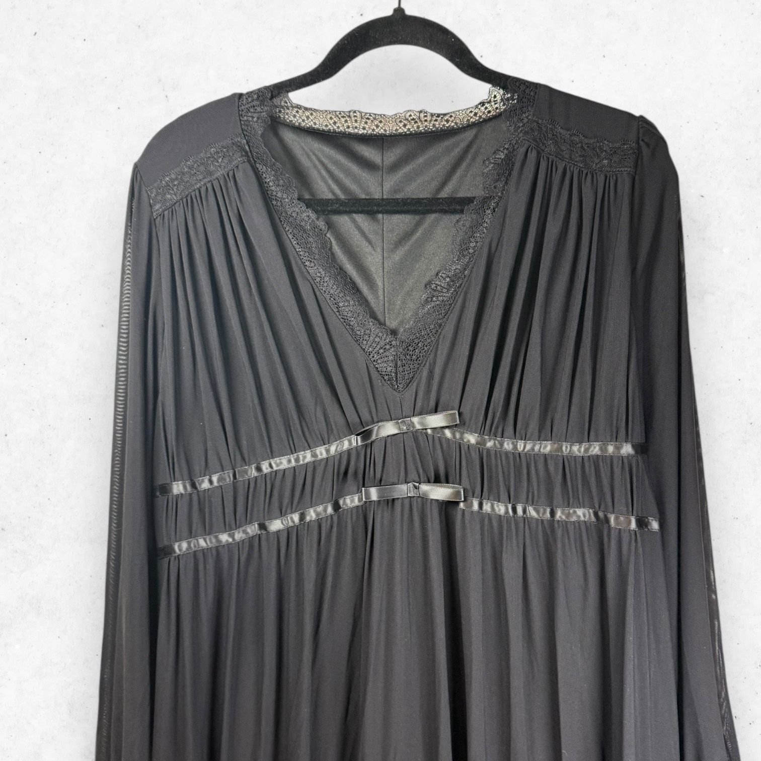 Other Dazy Women's XL House Dress Sleepwear V Neck Long Sleeve Size XL / US 12-14 / IT 48-50 - 3 Thumbnail