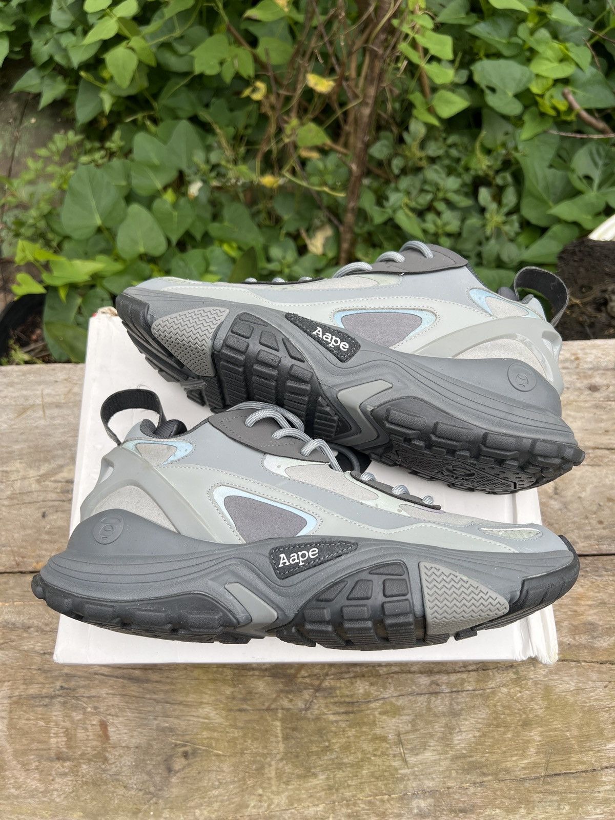 Bape Aape by abathing Ape Sneaker Low Grey Size US 8.5 / EU 41-42 - 2 Thumbnail