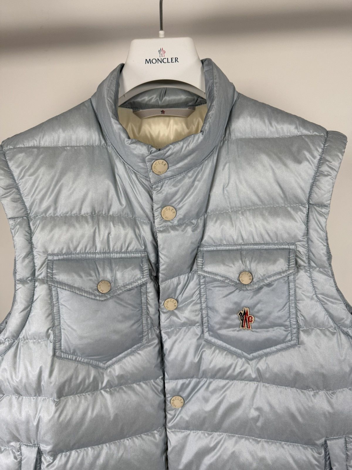 Moncler Moncler Men’s Gilet Arradon Vest Size 3 (M) Baby Blue Size US M / EU 48-50 / 2 - 3 Thumbnail