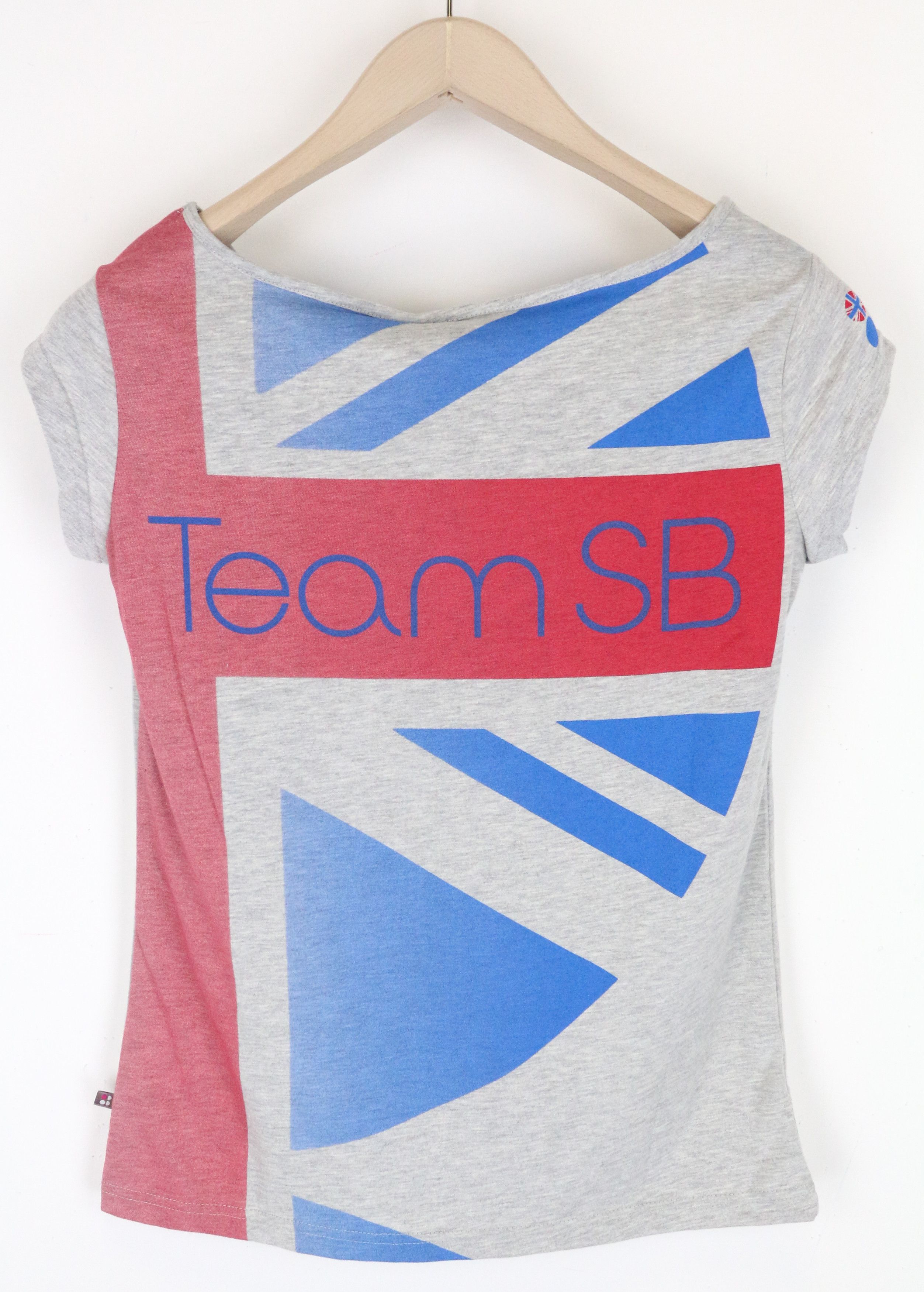 Scotch & Soda PATRIOT XS Grey Cotton Blend Union Jack Print T-Shirt 61703 Size XS / US 0-2 / IT 36-38 - 2 Thumbnail