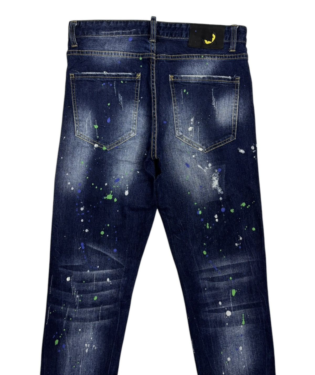 Japanese Brand Distressed Denim Custom Made Slim Straight Jeans Size US 32 / EU 48 - 6 Thumbnail