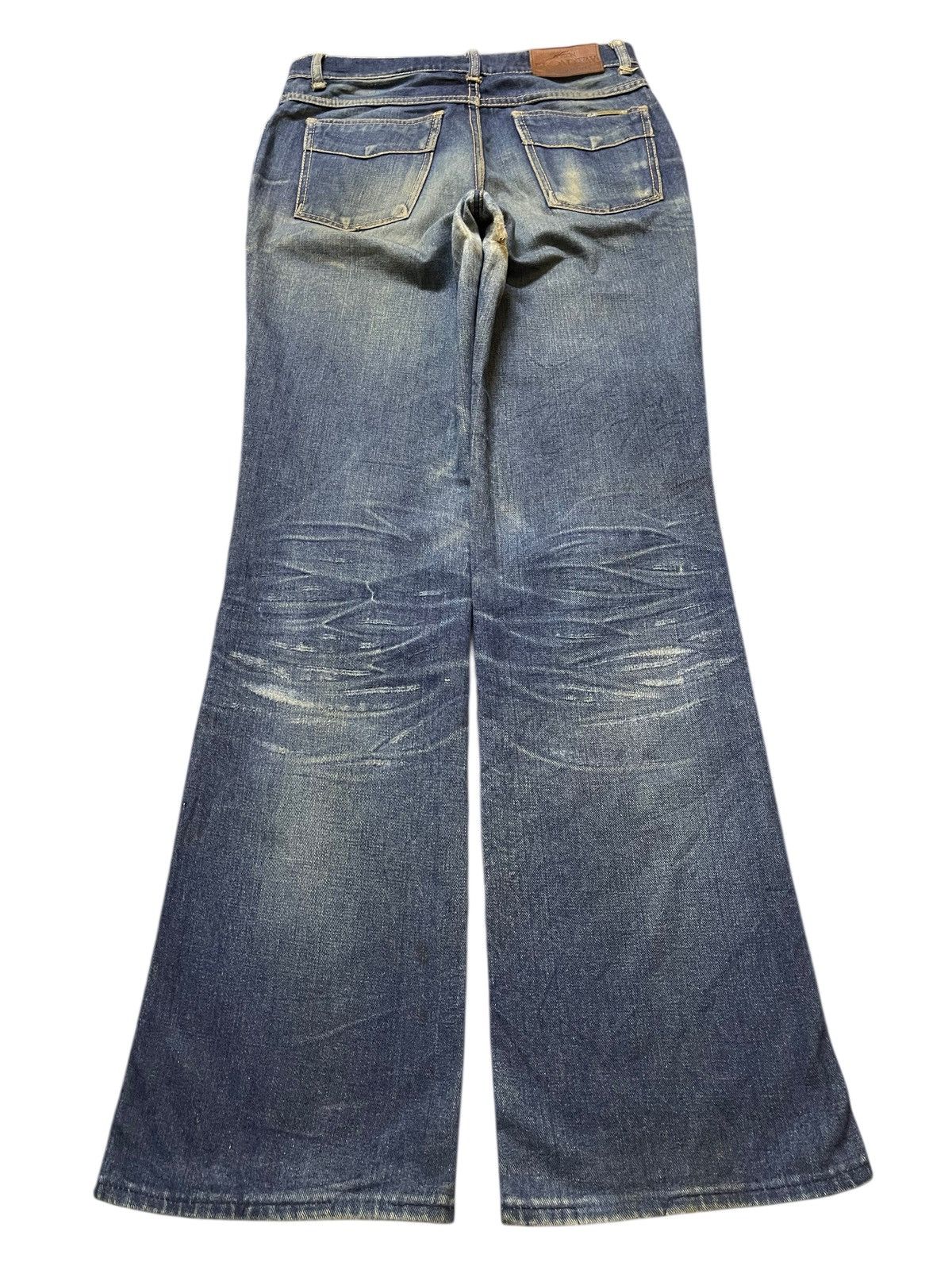 Hysteric Glamour Vintage Japanese Brand Mud Wash Faded Bootcut Wide Leg Jeans Size US 30 / EU 46 - 2 Thumbnail