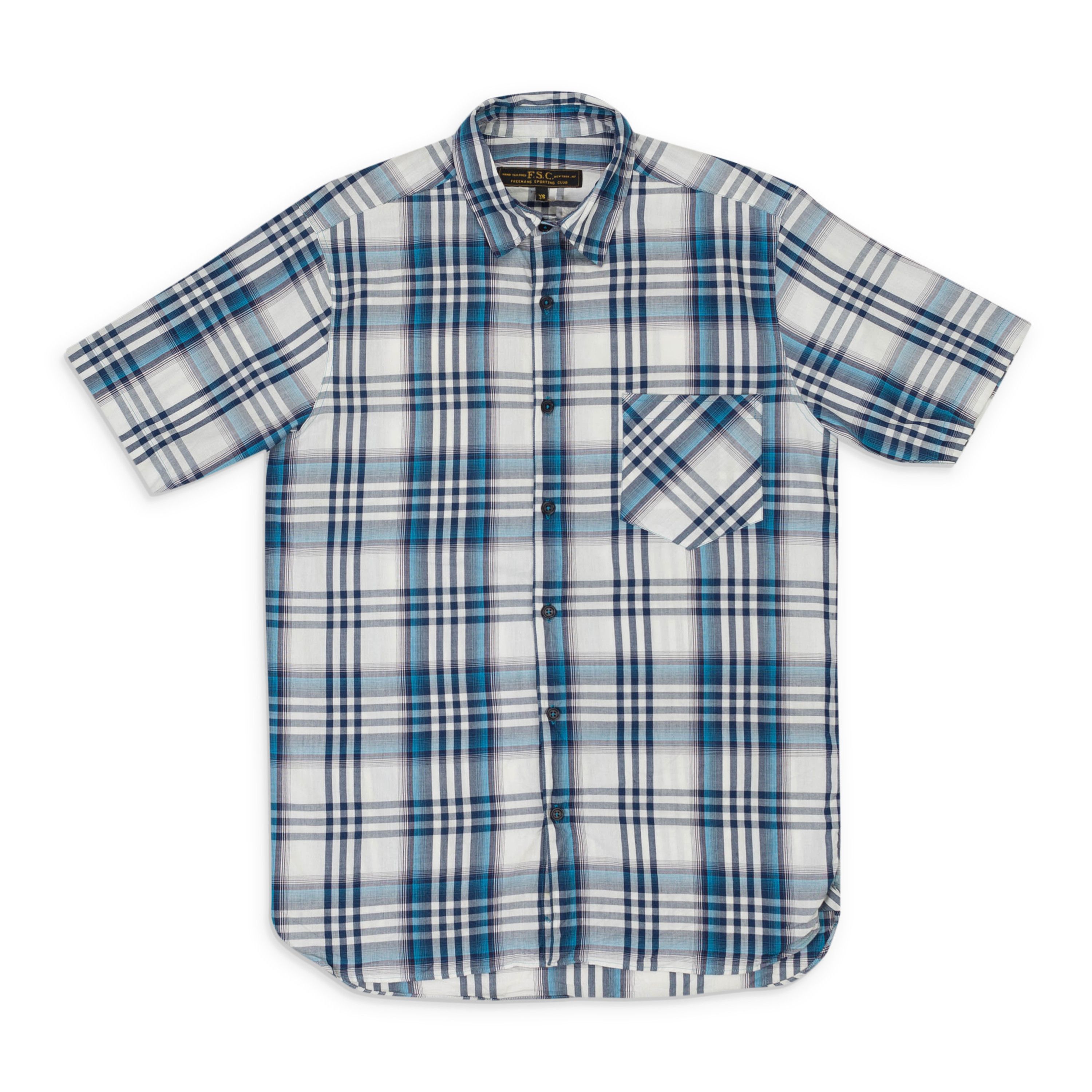 Freemans Sporting Club Blue Plaid Cotton Short Sleeve Shirt Size XS Size US XS / EU 42 / 0 - 1 Thumbnail