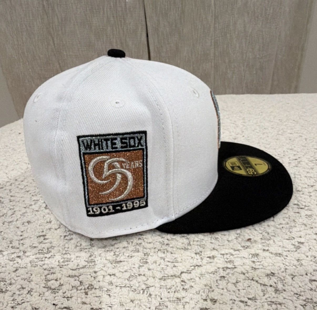 New Era New Era 59FIFTY Chicago White Sox 95 Years Patch Sz 7 Size ONE SIZE - 2 Thumbnail