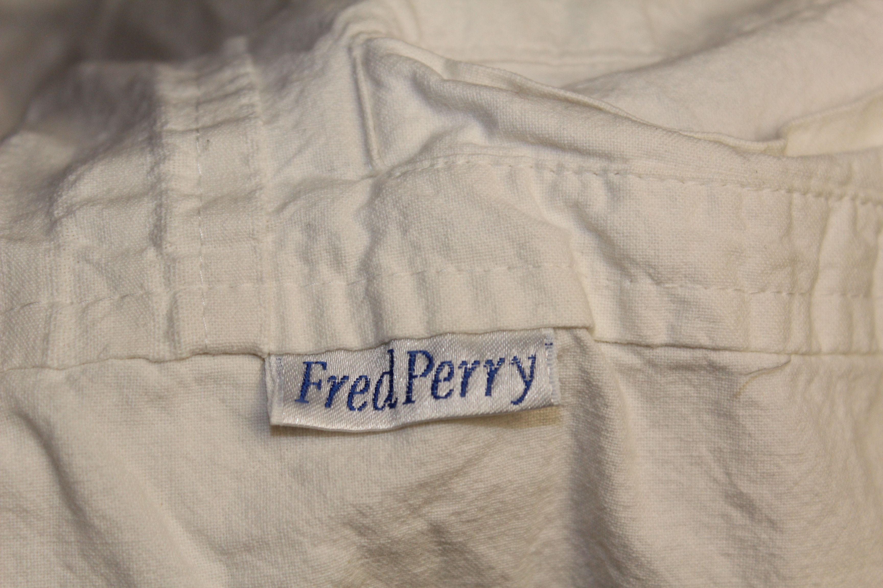 Fred Perry Men's Fred Perry Vintage 90's White Cotton Jacket Size M Size US M / EU 48-50 / 2 - 10 Thumbnail