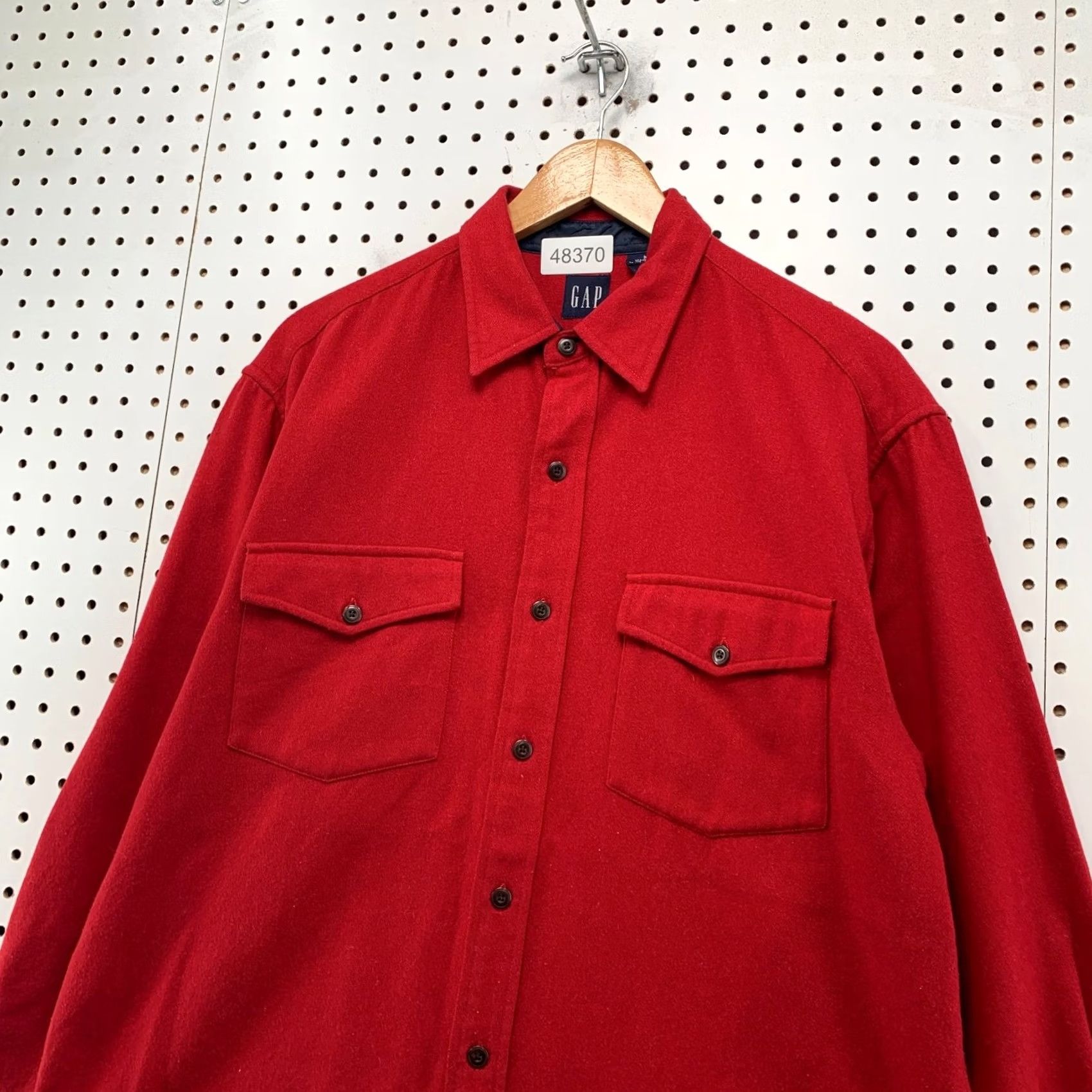 Gap VINTAGE GAP Wool Button Up Shirt Mens M Red Plaid 90s Long Sleeve Casual Button-Up Size US M / EU 48-50 / 2 - 6 Thumbnail