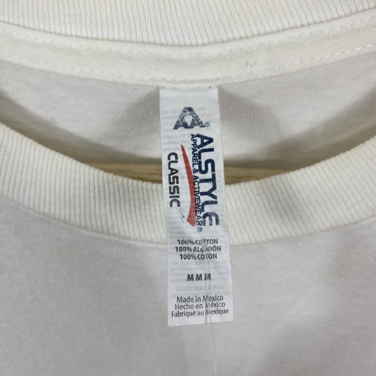 Vintage VTG Alstyle Summer Blanket Abstract Art Shirt Size M White Size US M / EU 48-50 / 2 - 6 Thumbnail