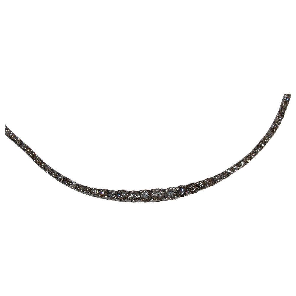Designer 18 Kt 18 Kt Gold Eternity Diamond Necklace Size ONE SIZE - 3 Thumbnail
