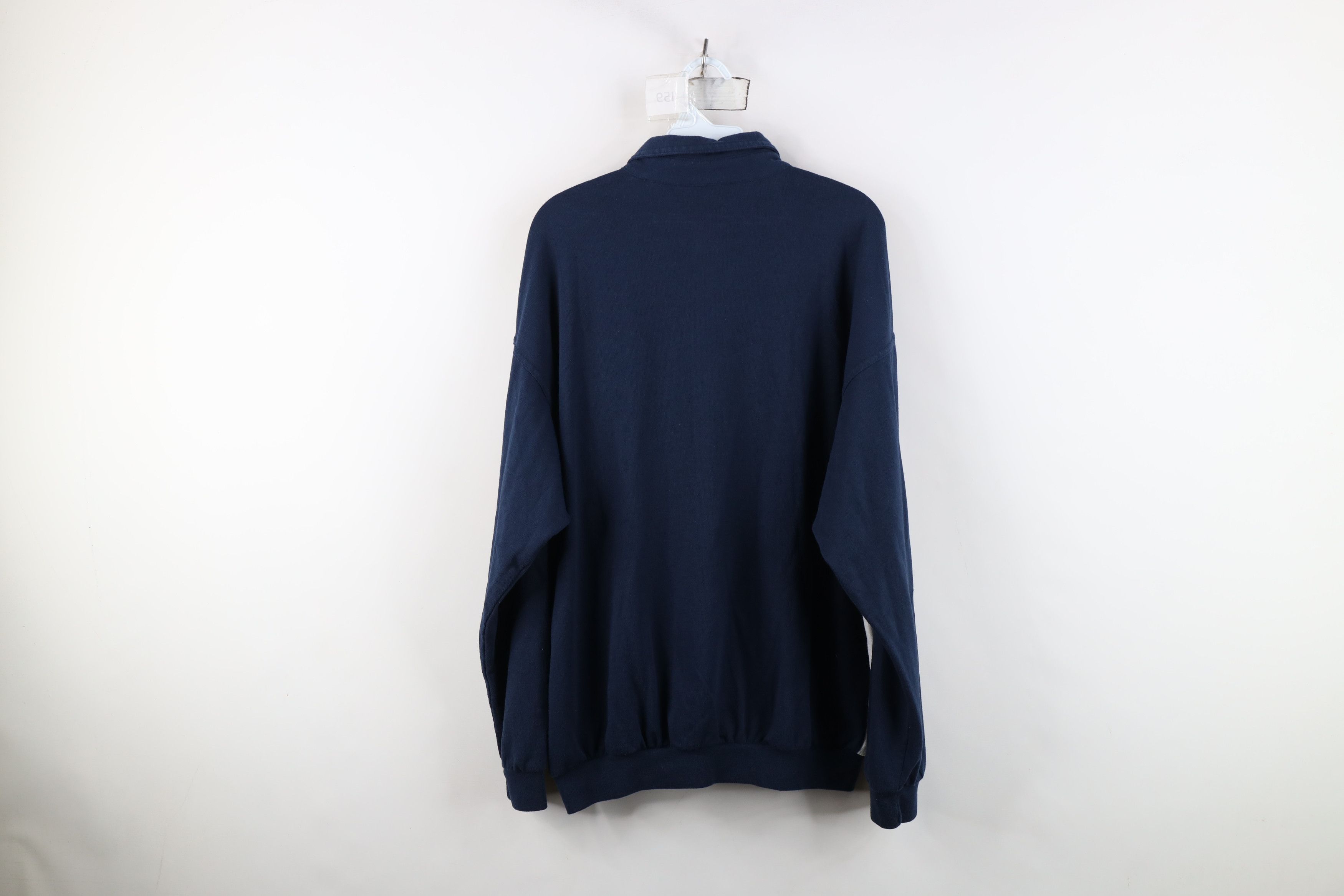 Vintage Vintage 90s Streetwear Block Pullover Long Sleeve Rugby Polo Size US L / EU 52-54 / 3 - 11 Thumbnail