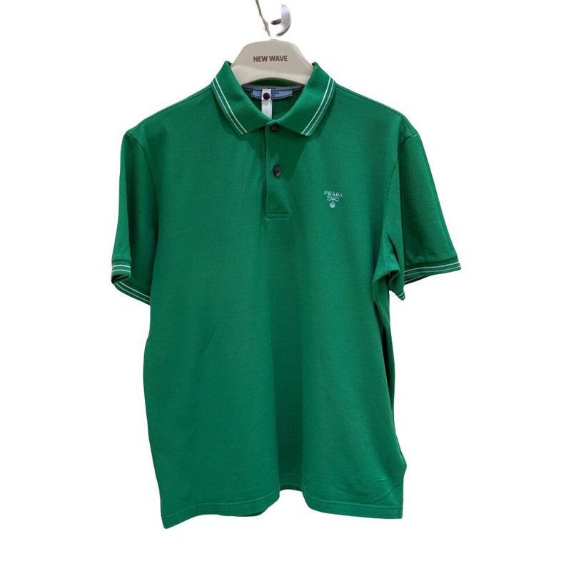 Prada Prada Green Logo Cotton Polo Shirt-2506 Size US XXL / EU 58 / 5 - 4 Thumbnail