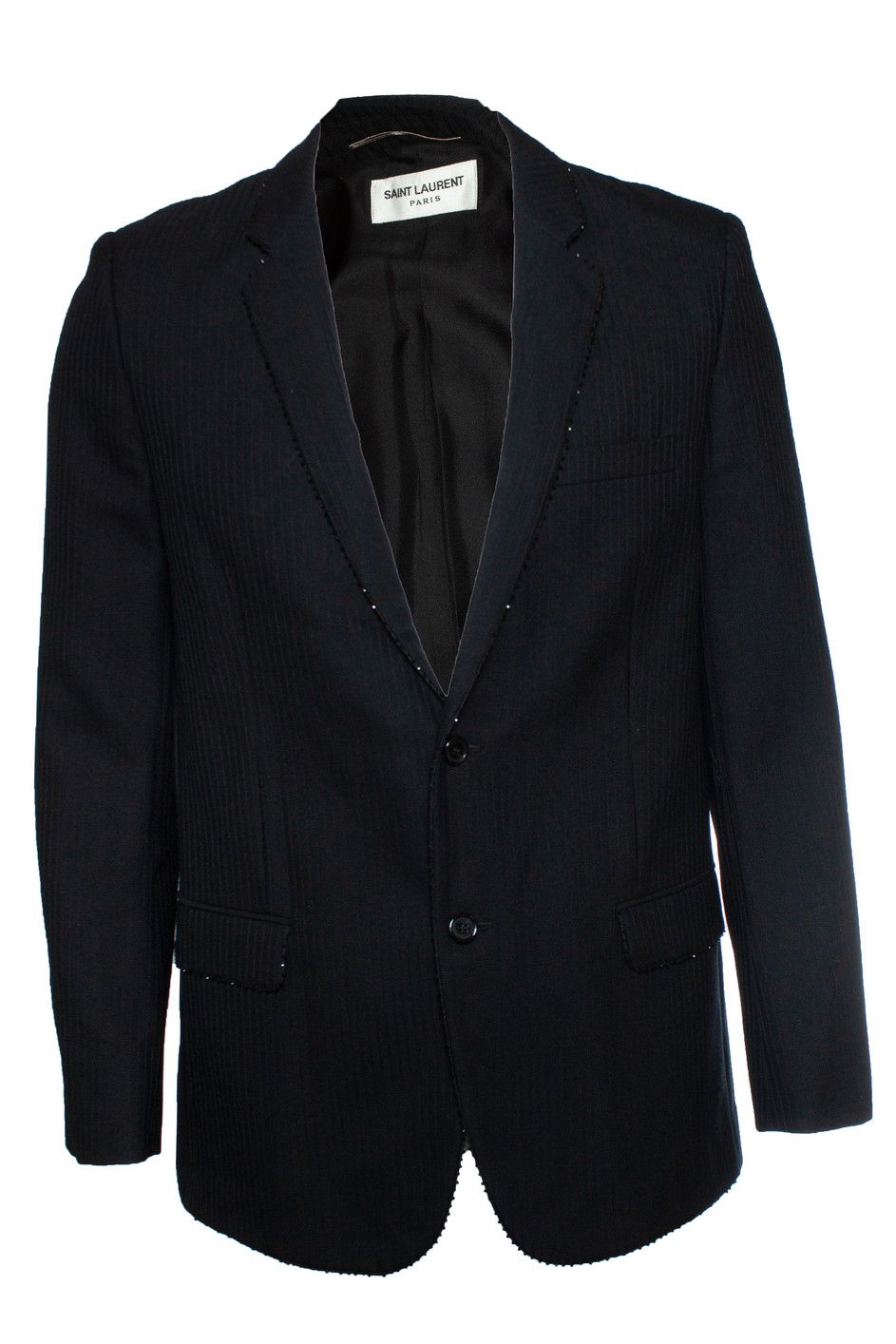 Saint Laurent Paris Saint Laurent, black pinstripe blazer with beads Size 50R - 1 Thumbnail