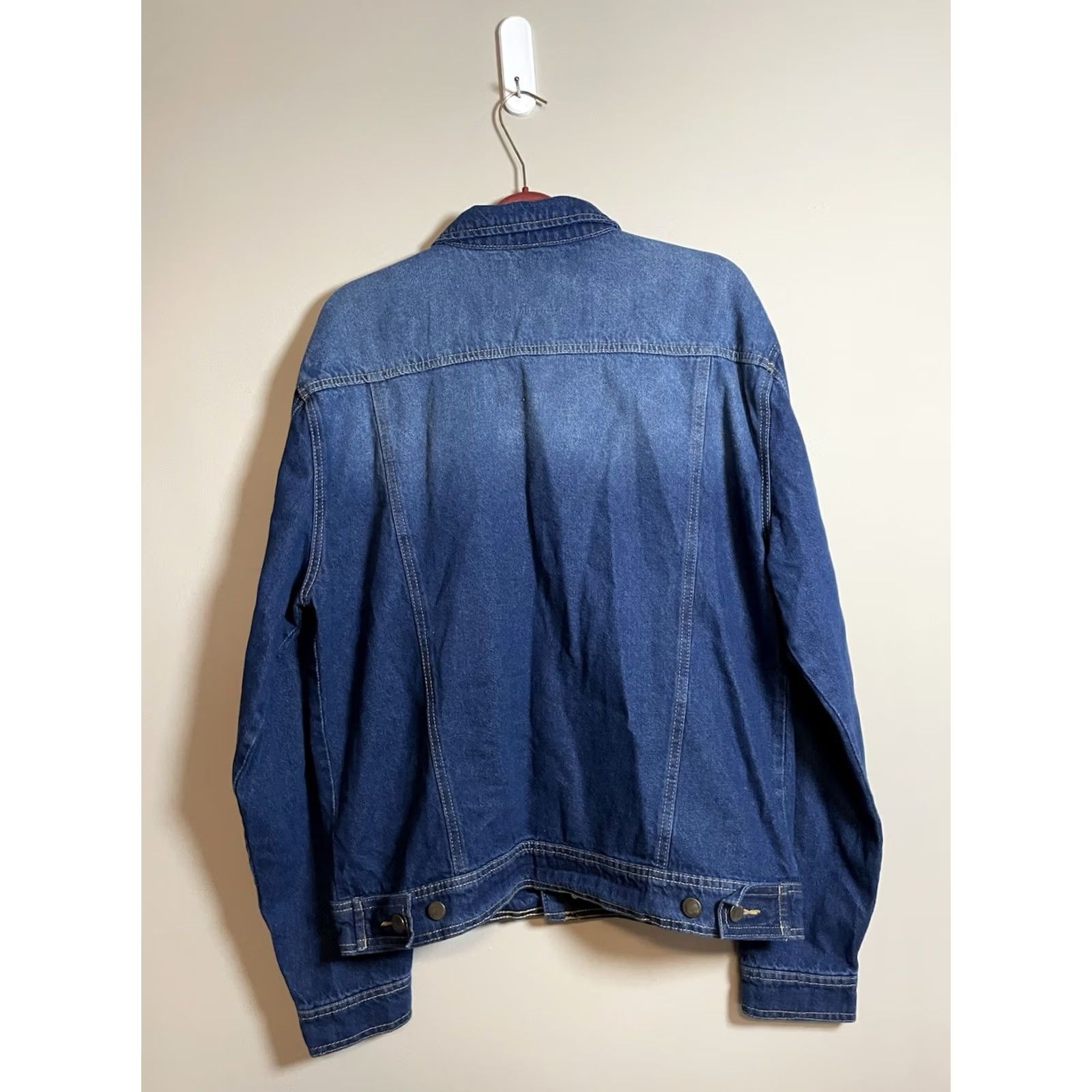Vintage Patrol Red Label Denim Jacket XL Slim Fit Men’s Casual Button Closure Denim Coat Split Pocket Light Wash Size US 36 / EU 52 - 4 Thumbnail